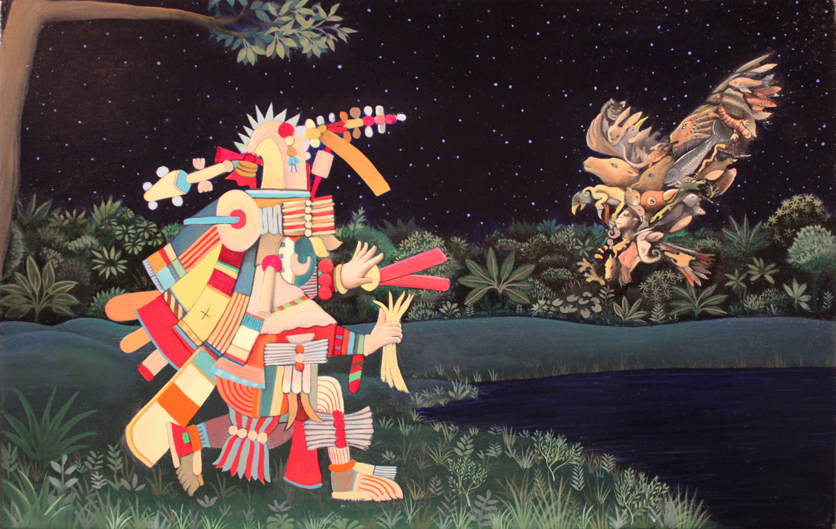 Night Hawk 2015 oil on panel 8.875 x 13.875 inches 