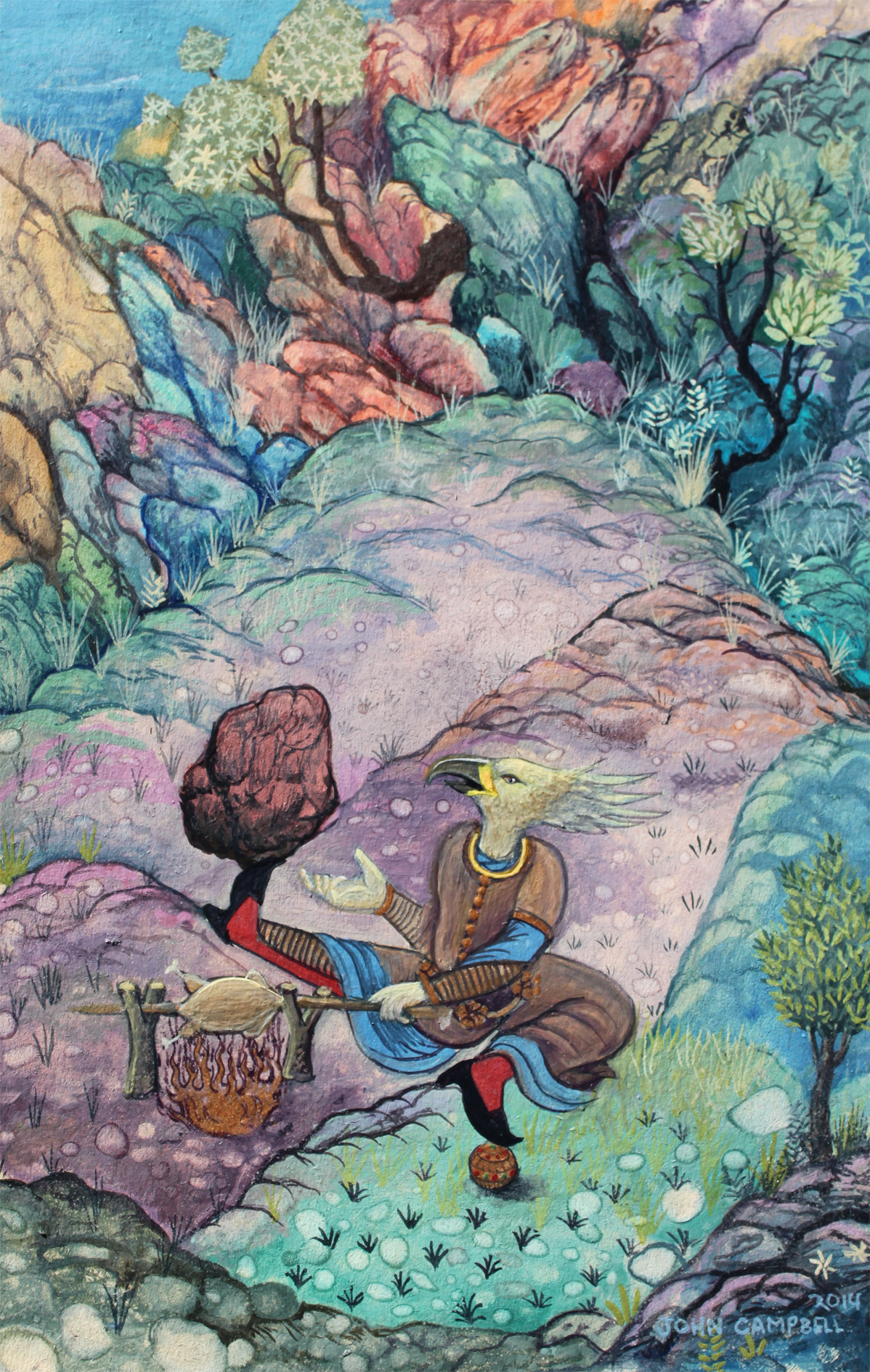 Multitask 2015 gouache on paper 5.25 x 3.35 inches n ot available