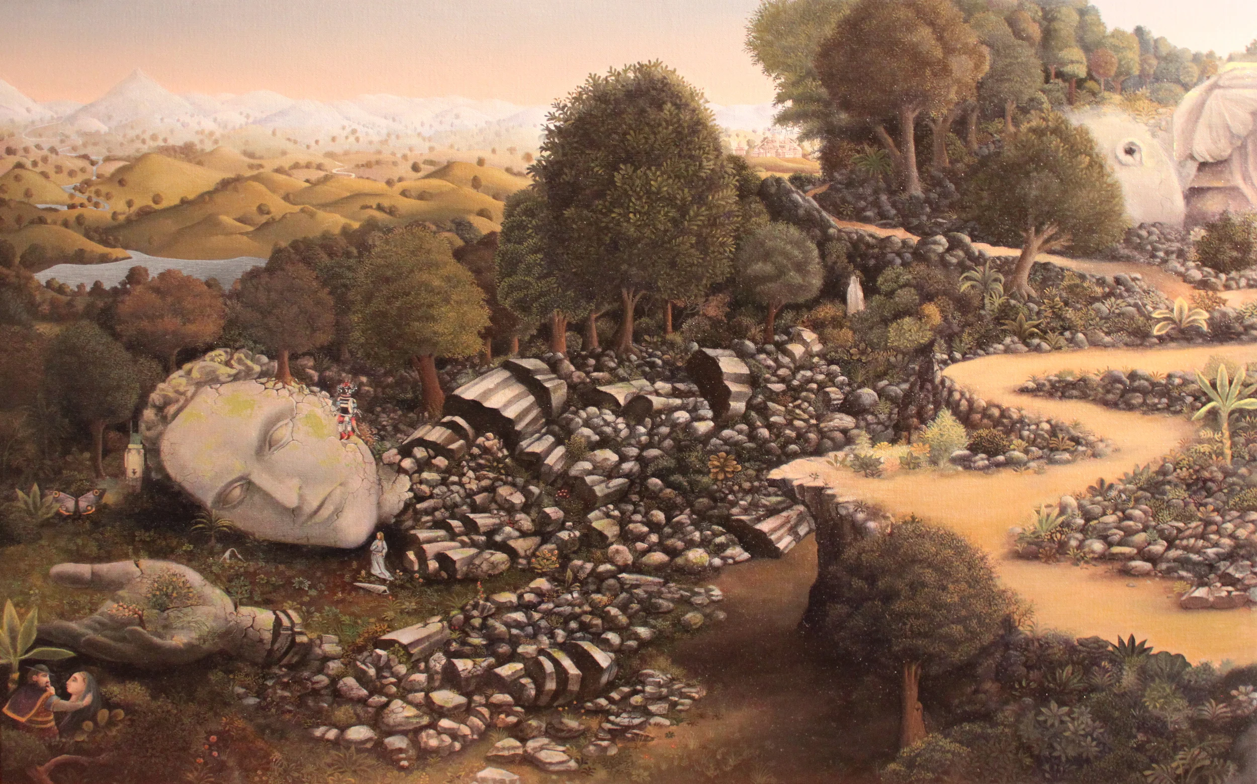 Valley of the giants 2015 oil on linen 24" x 36"