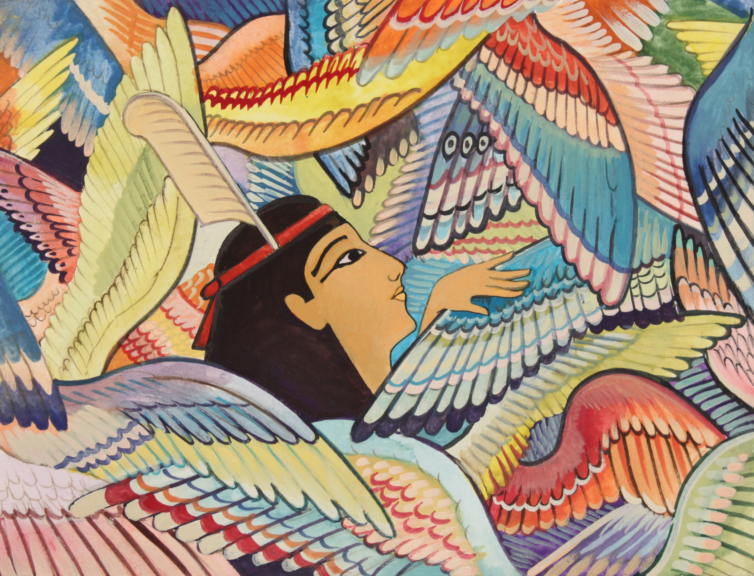 Mayet 2015 gouache on paper 6" x 8" available at 13FOREST