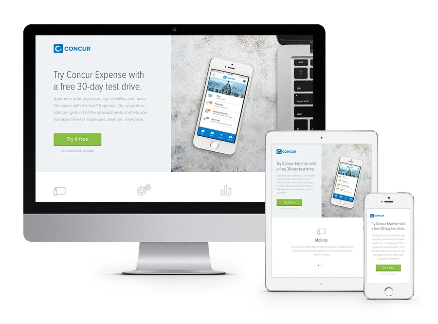 PPC landing page designed to increase conversion by removing the form that was previously on this page and instead, presenting the user with a clear call-to-action up front.