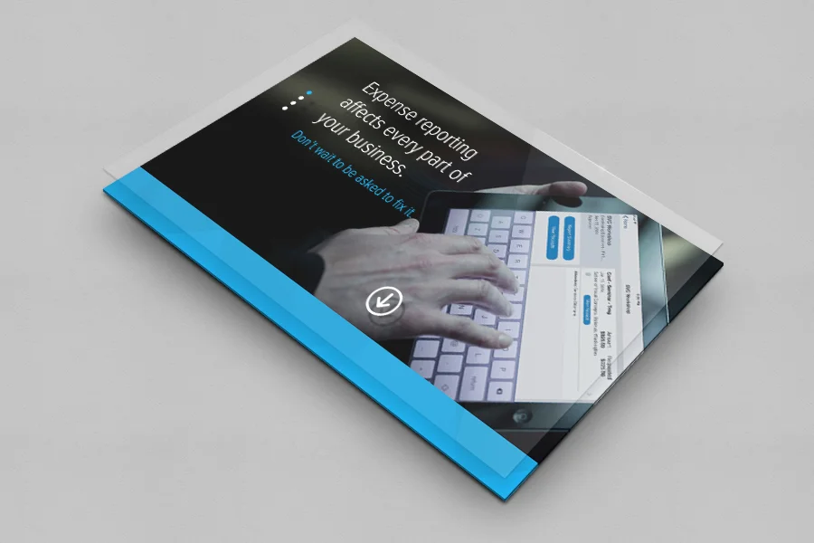 Highly visual landing page concept designed to educate customers about Concur products and services.