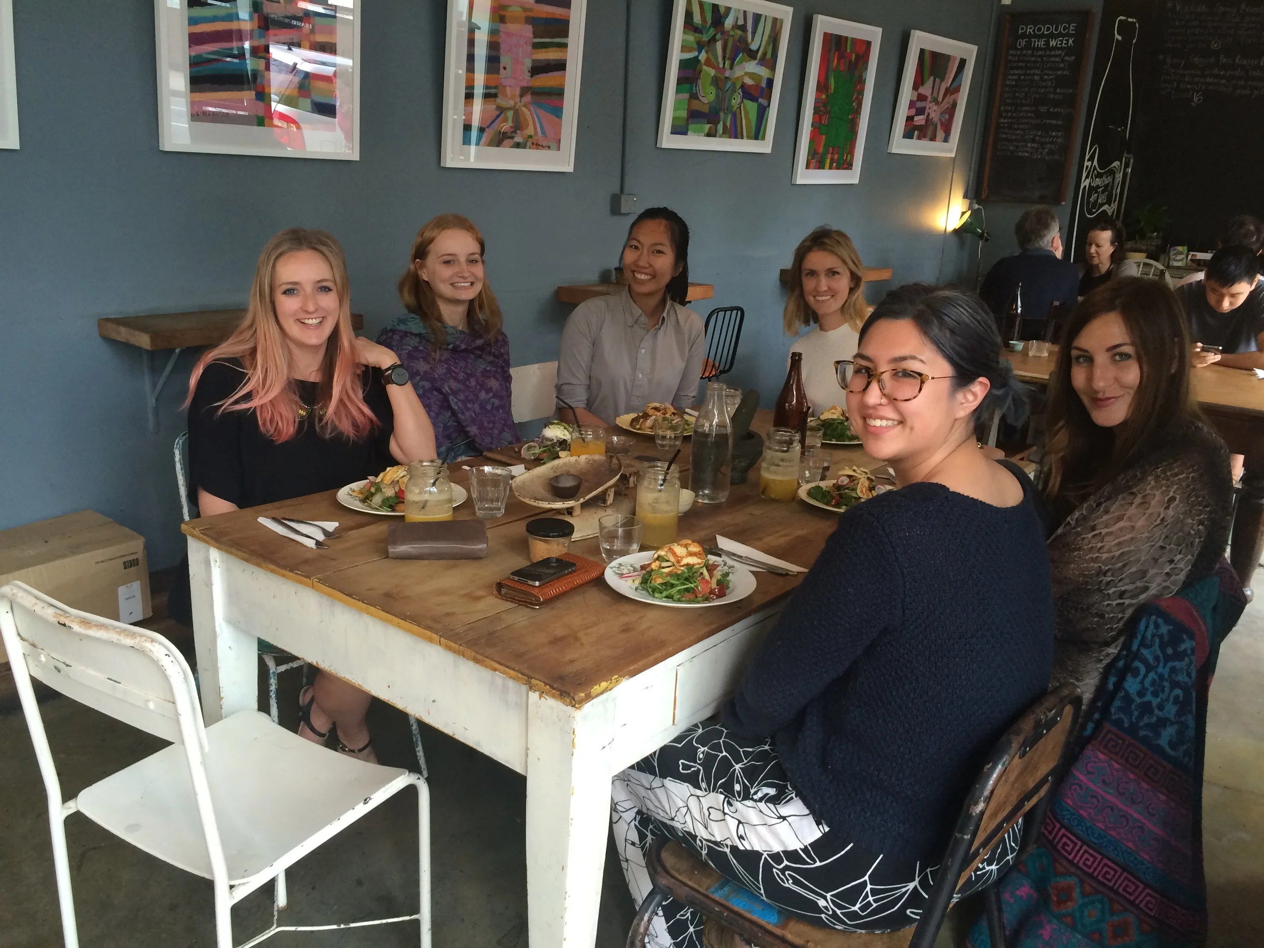 Lunch to welcome our newest graphic designer, Rachel