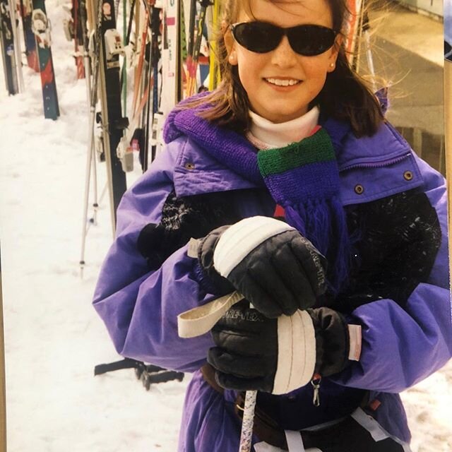 Who&rsquo;s freeeeezing today???! Throw back Thursday to little Tara on the slopes 🏂