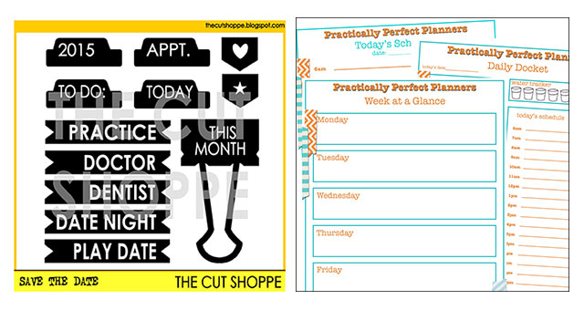 Some of the bonuses include custom cutfiles by Ashley Horton from the Cut Shoppe and custom planner pages made by Cara Vincens from the Hooting Pirate.