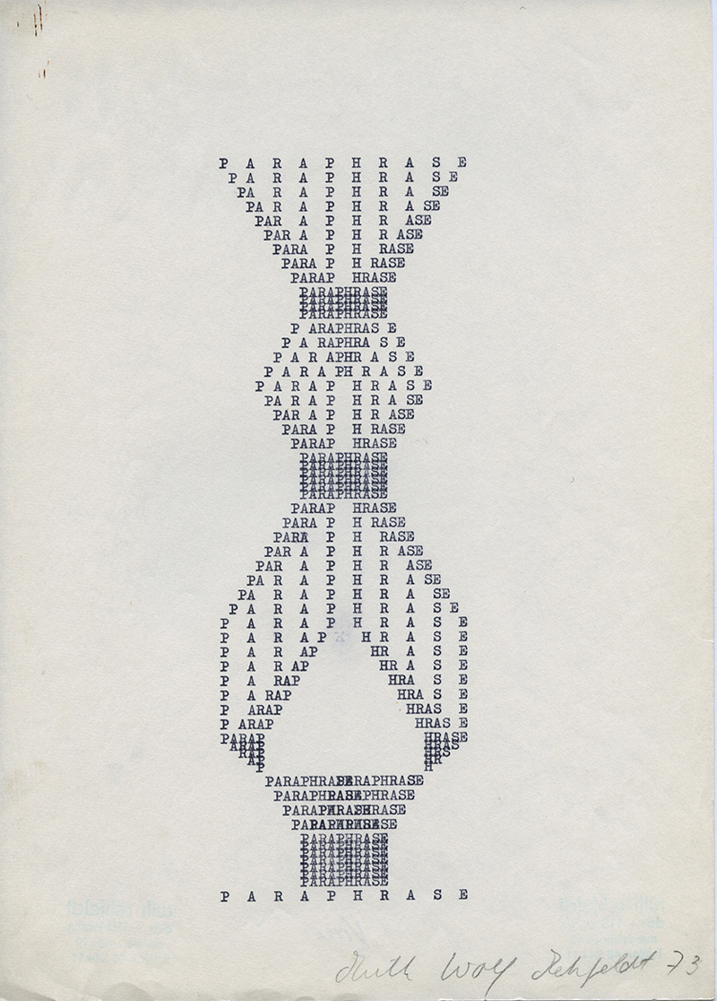 Paraphrase , 1973