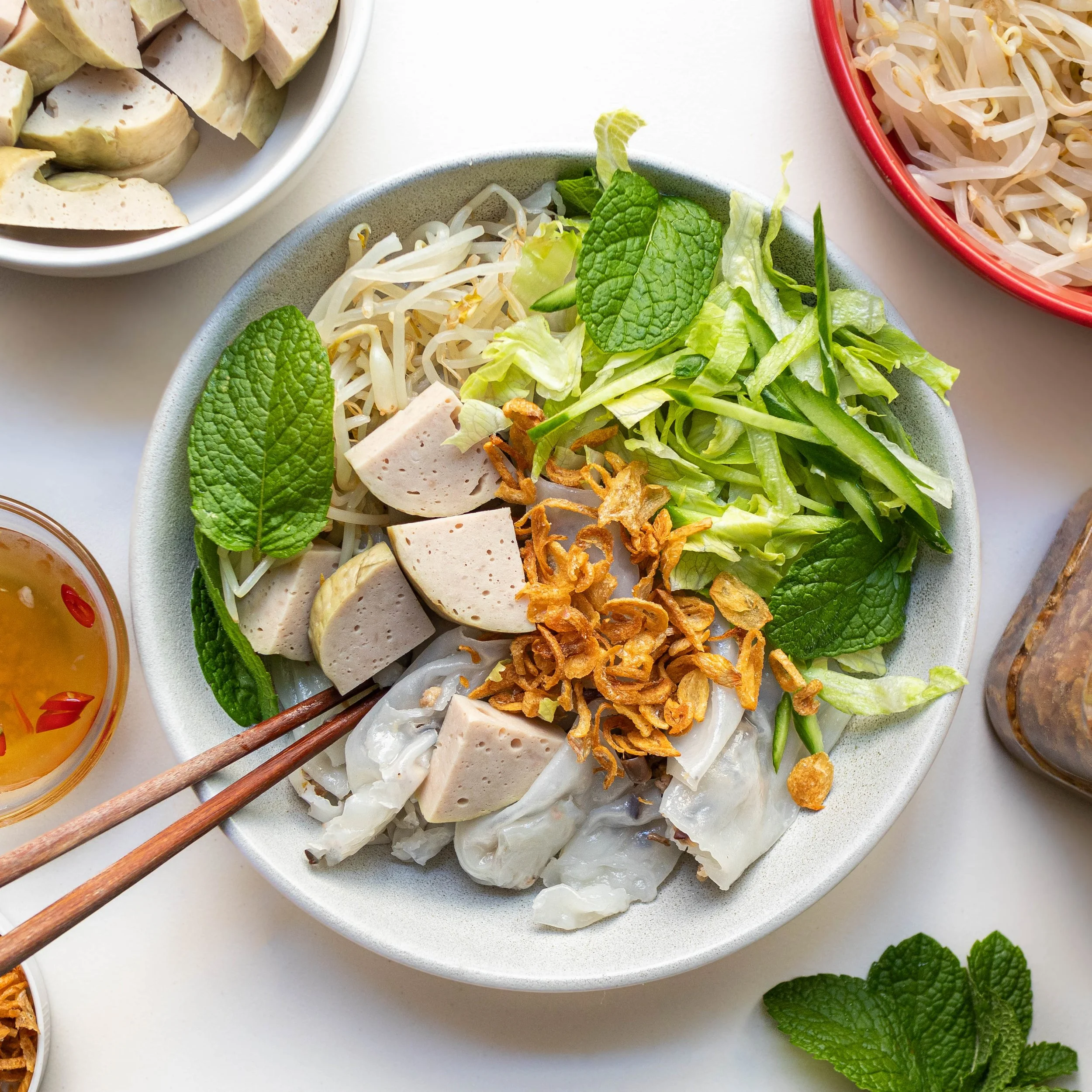 Vietnamese Steamed Rice Rolls (Banh Cuon) — Vicky Pham