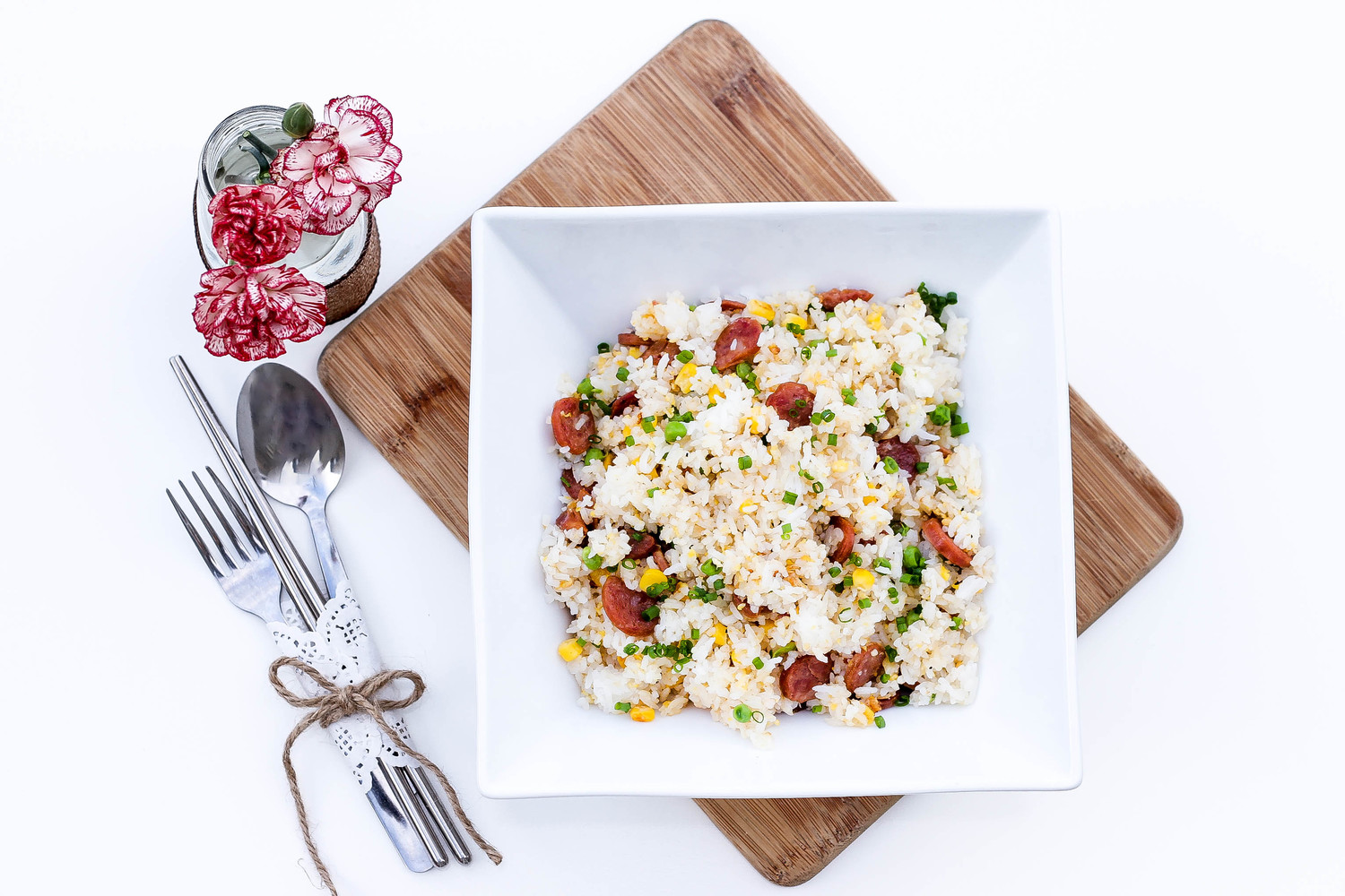 Fried Rice with Chinese Sausage