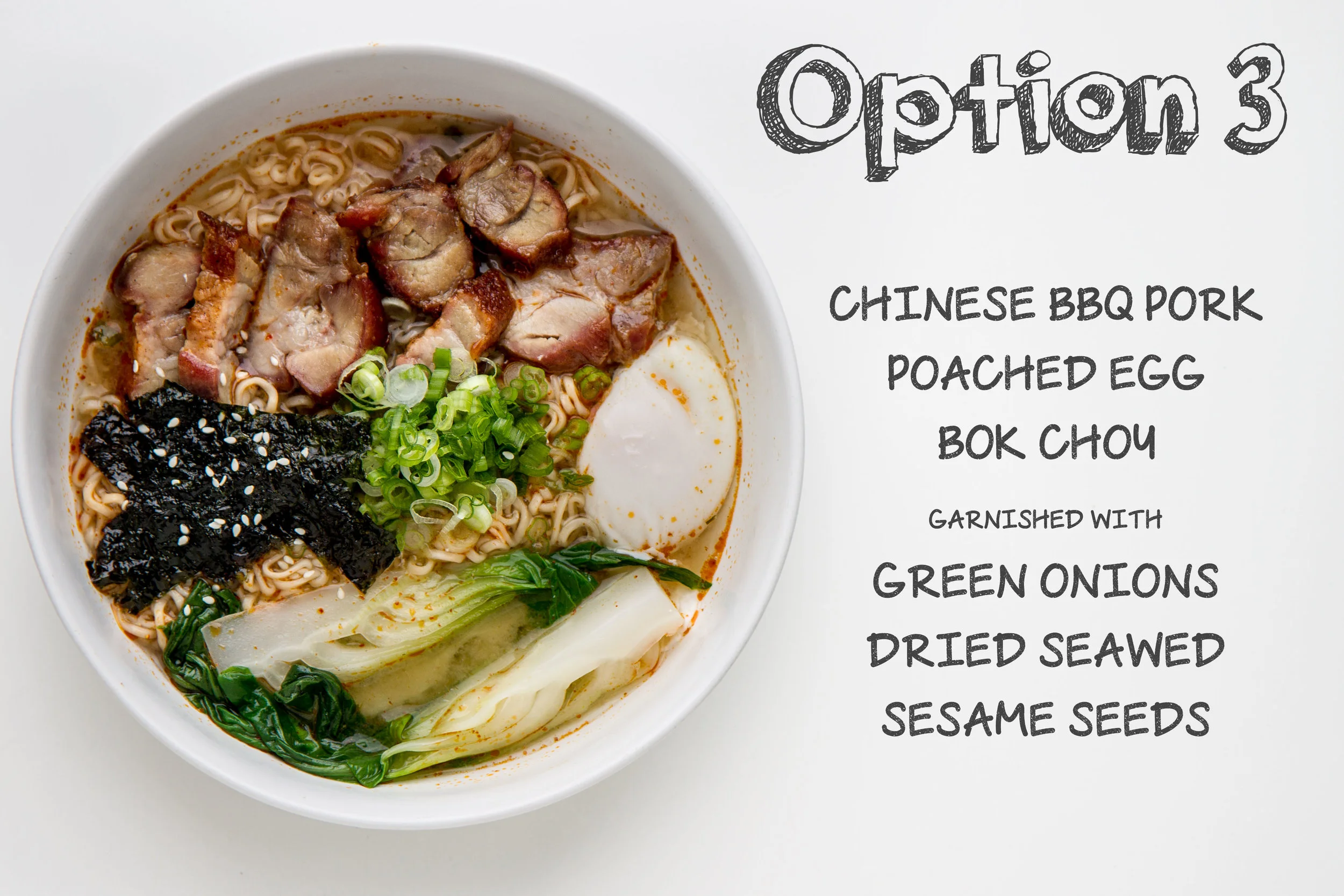 Instant Noodles with Chinese BBQ Pork (Char Siu/Xa Xiu), Baby Boy Choy, and Poached Egg