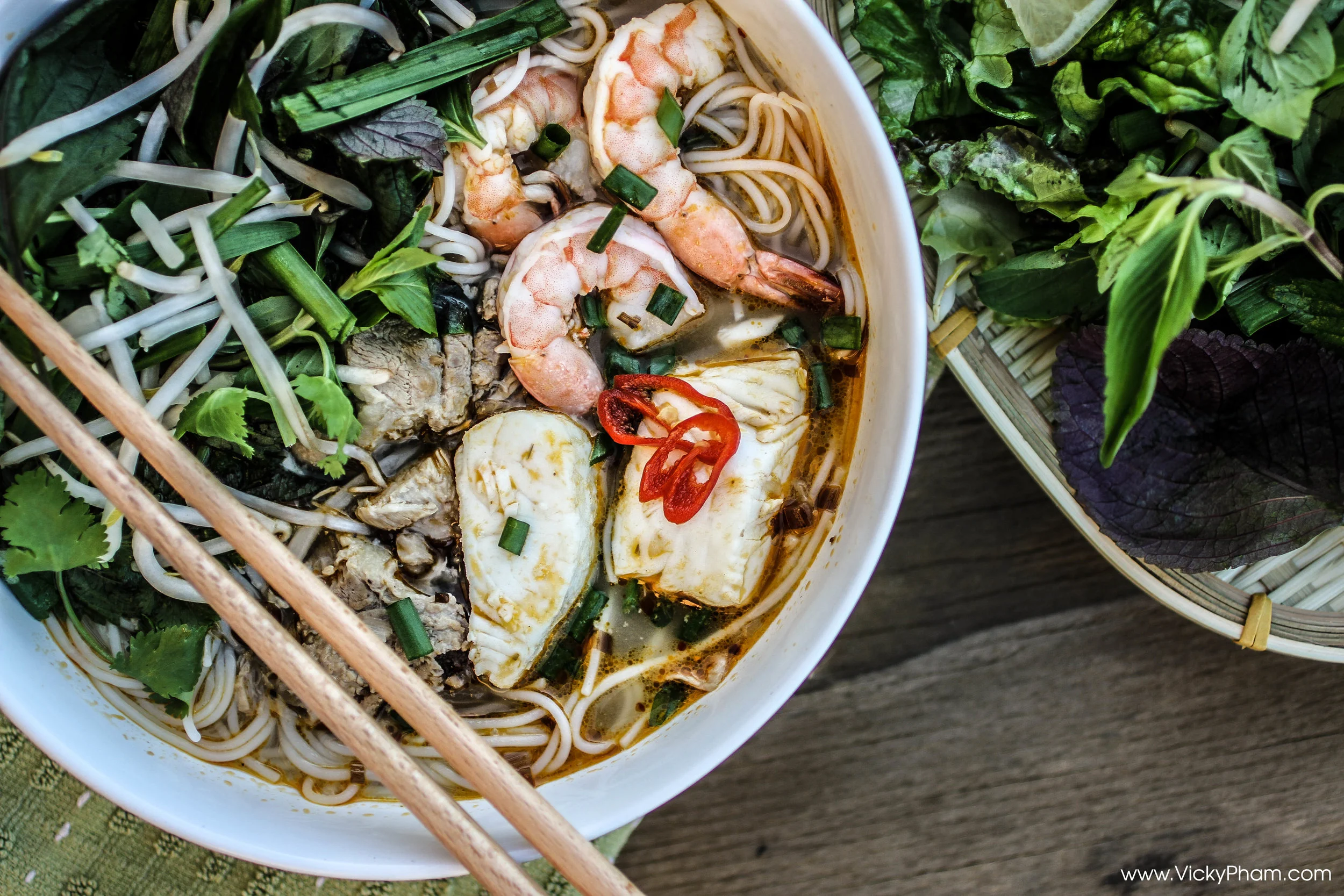 Vietnamese Fermented Fish & Seafood Vermicelli Soup Recipe (Bun Mam) — Vicky Pham