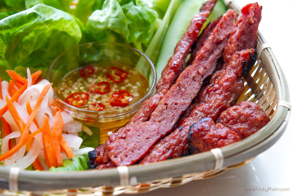 Vietnamese Grilled Pork Sausage (Nem Nuong)