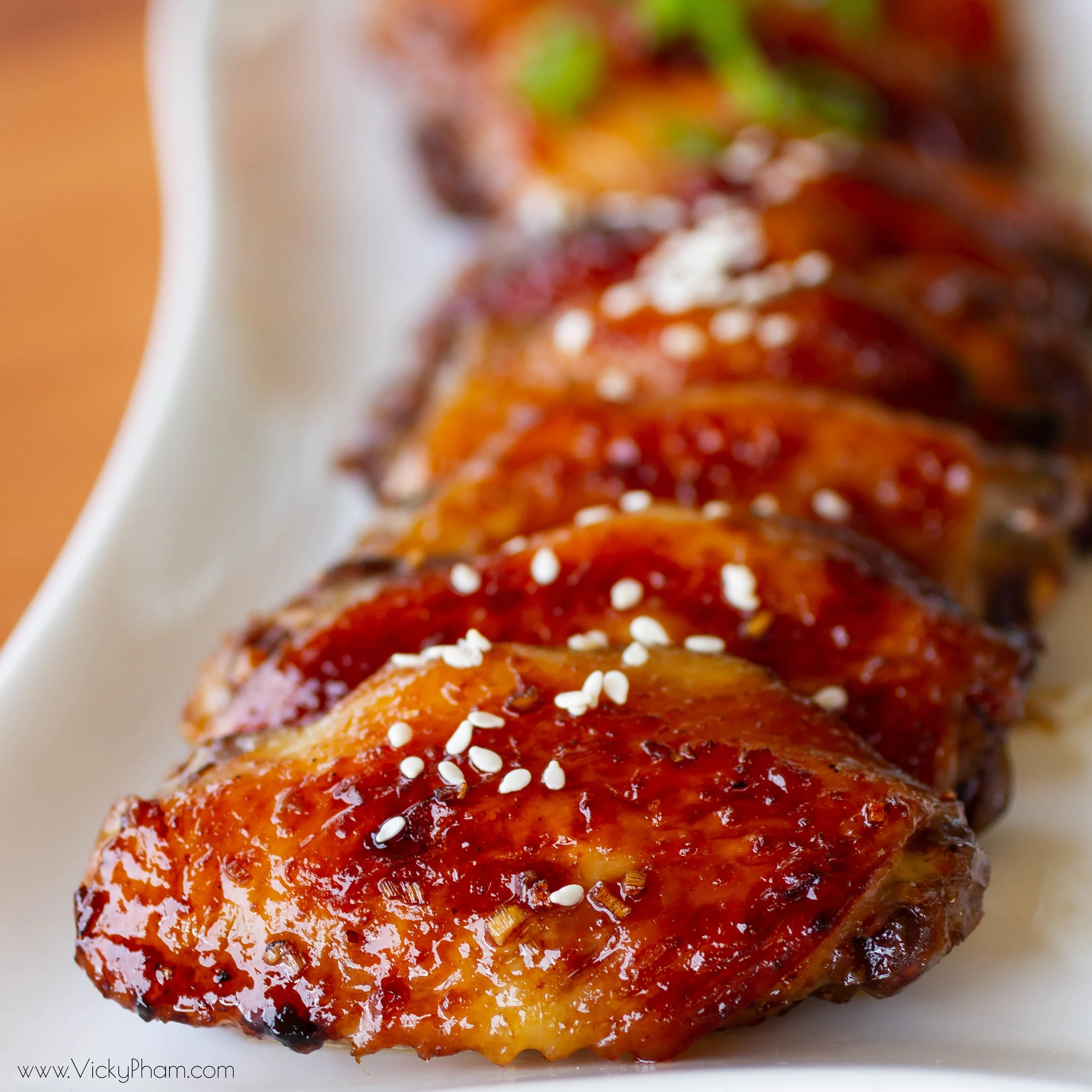 OvenBaked Honey Sriracha Chicken Wings — Vicky Pham