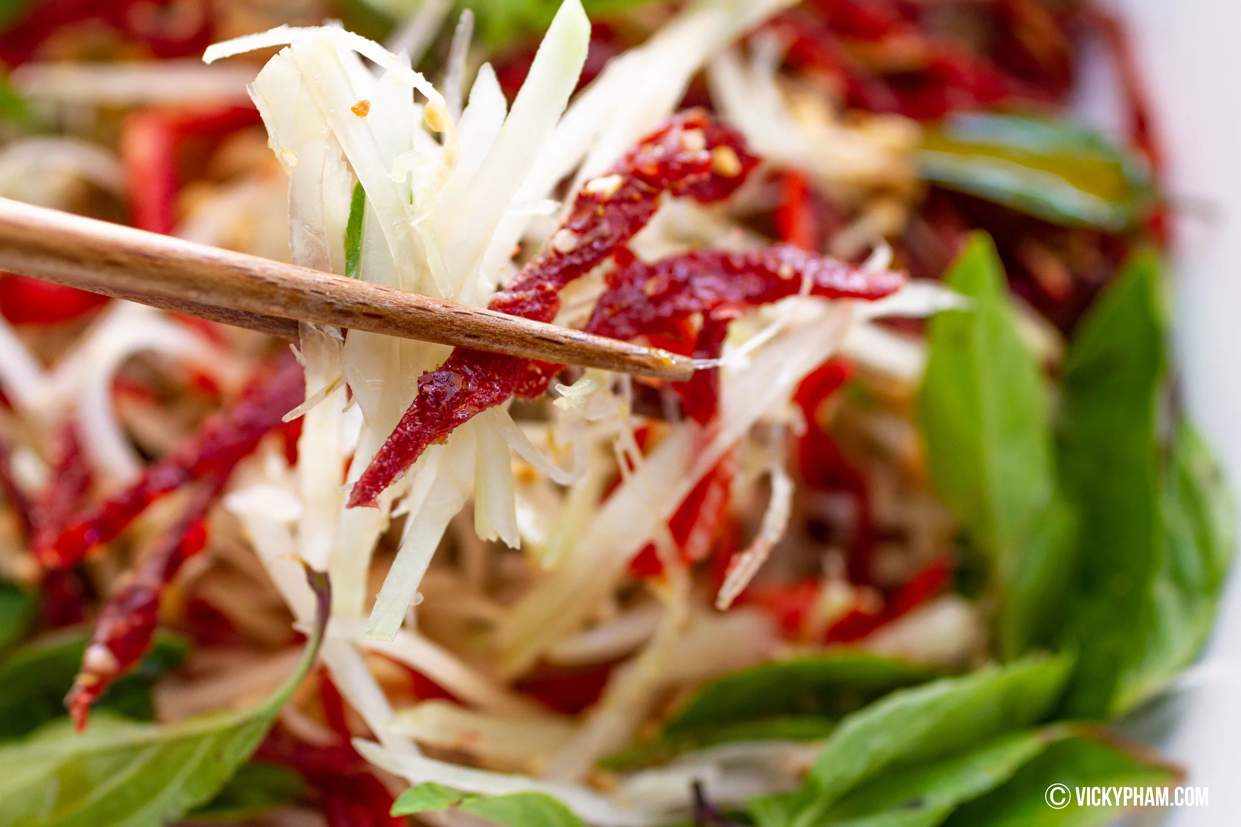 Vietnamese Green Papaya & Beef Jerky Salad (Gỏi Đu Đủ Khô Bò) — Vicky Pham