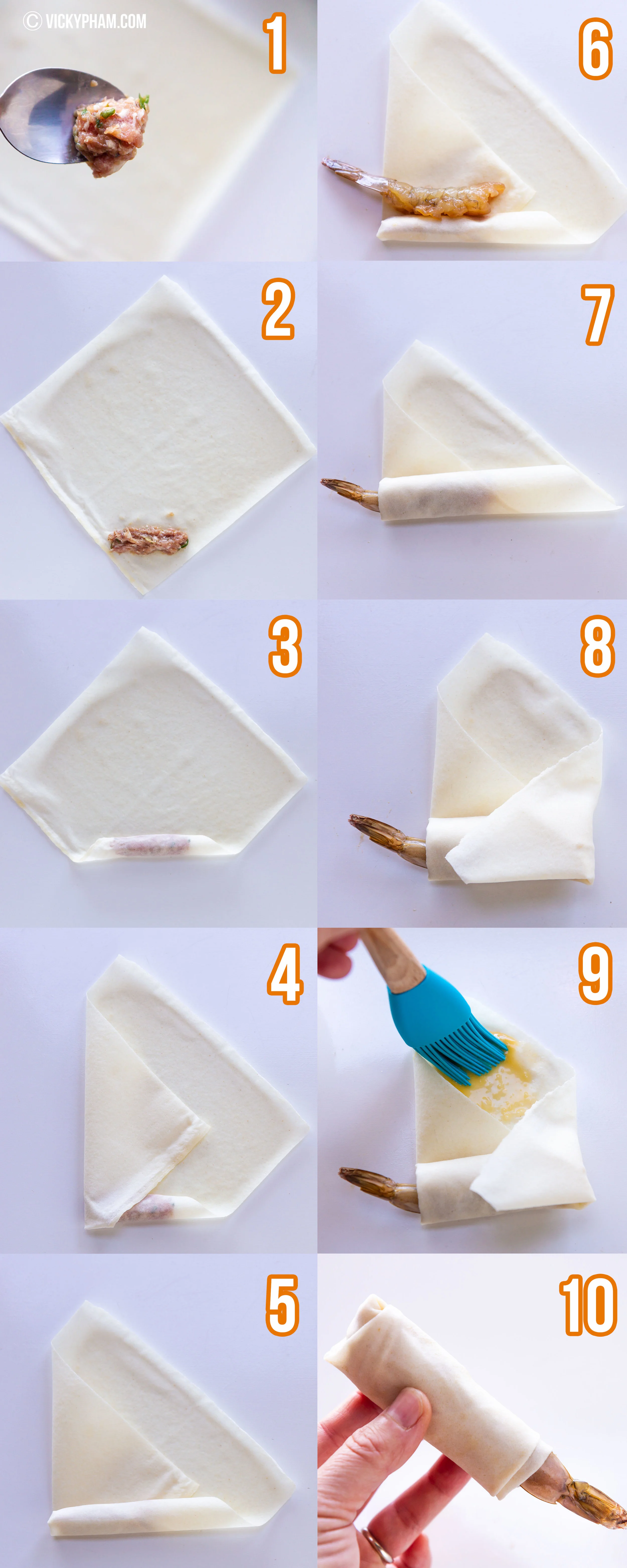 How to Assemble Vietnamese Shrimp & Pork Egg Rolls (Cha Gio Tom Thit)