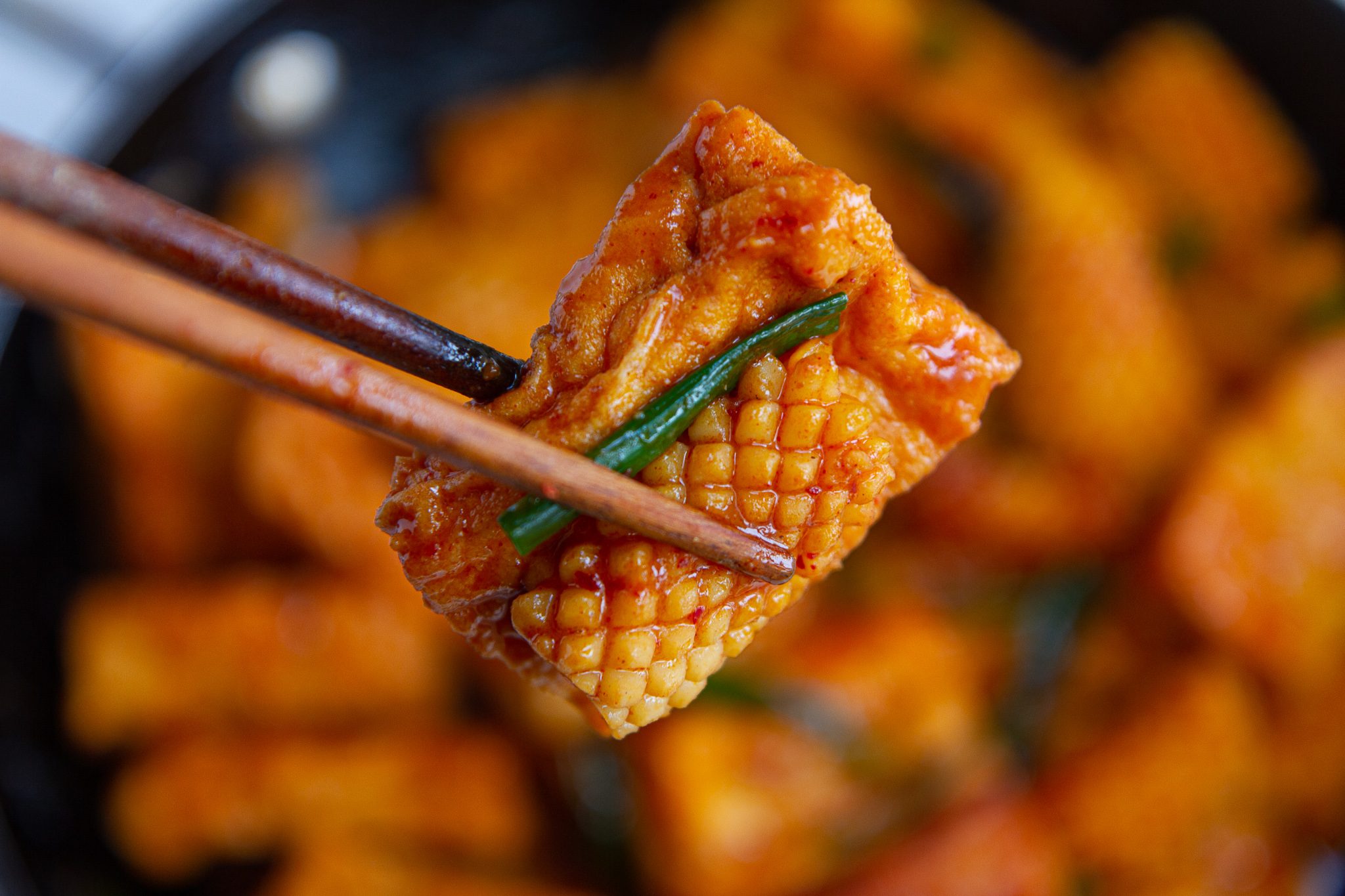 Korean Spicy Squid and Fried Tofu Stir Fry