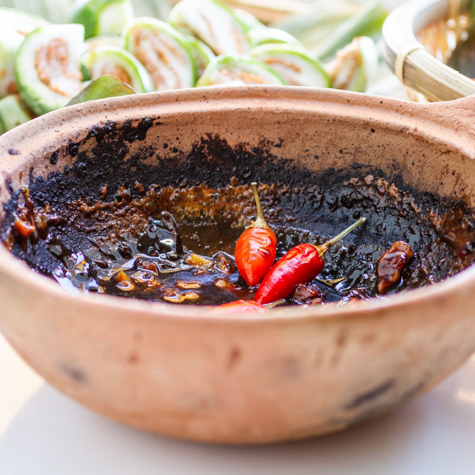 Vietnamese Vegetable Dipping Sauce with Caramelized Fish Sauce (Mắm Kho Quẹt)