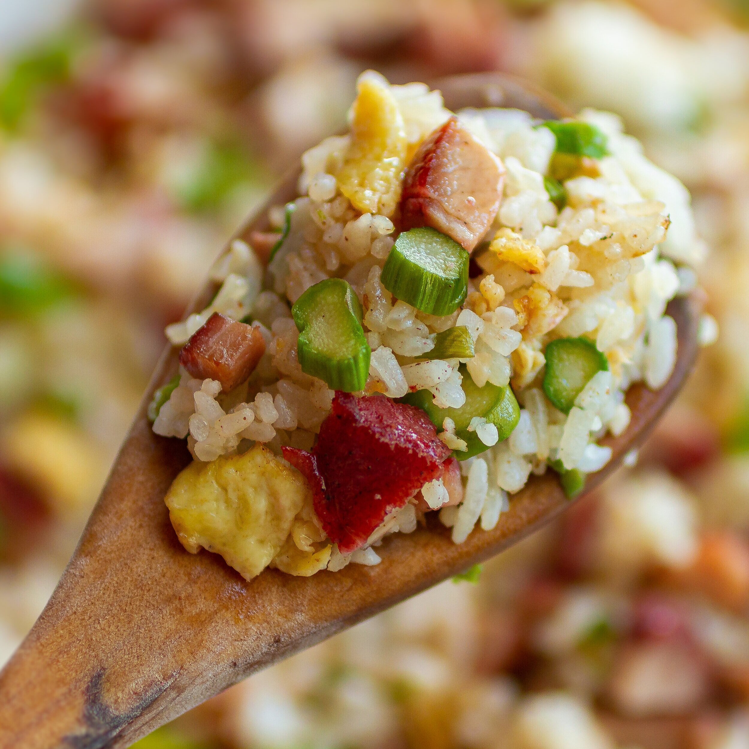 BBQ Pork Asparagus Fried Rice (Com Chien Xa Xiu Mang Tay)
