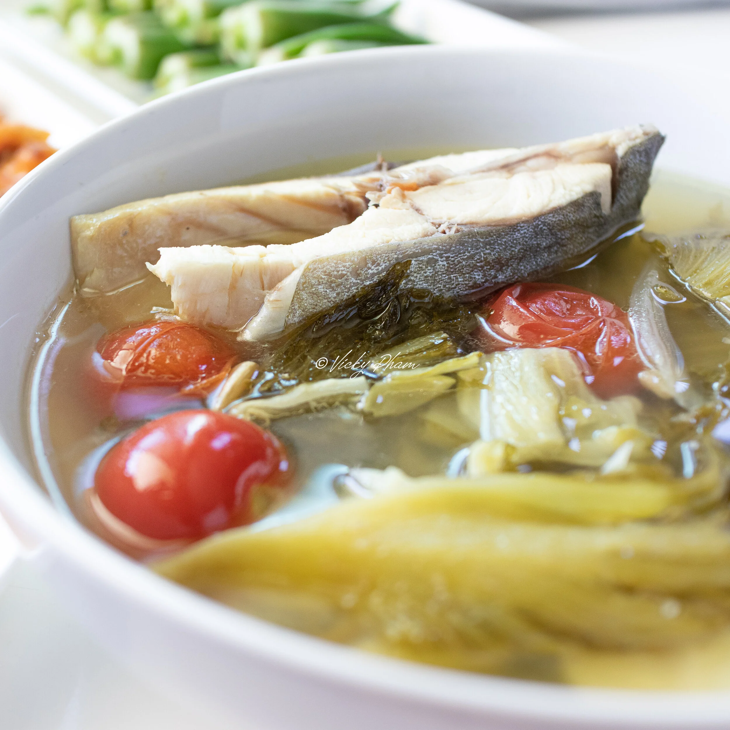 Vietnamese Fish Soup with Pickled Mustard Green (Canh Cá Nấu Dưa Chua