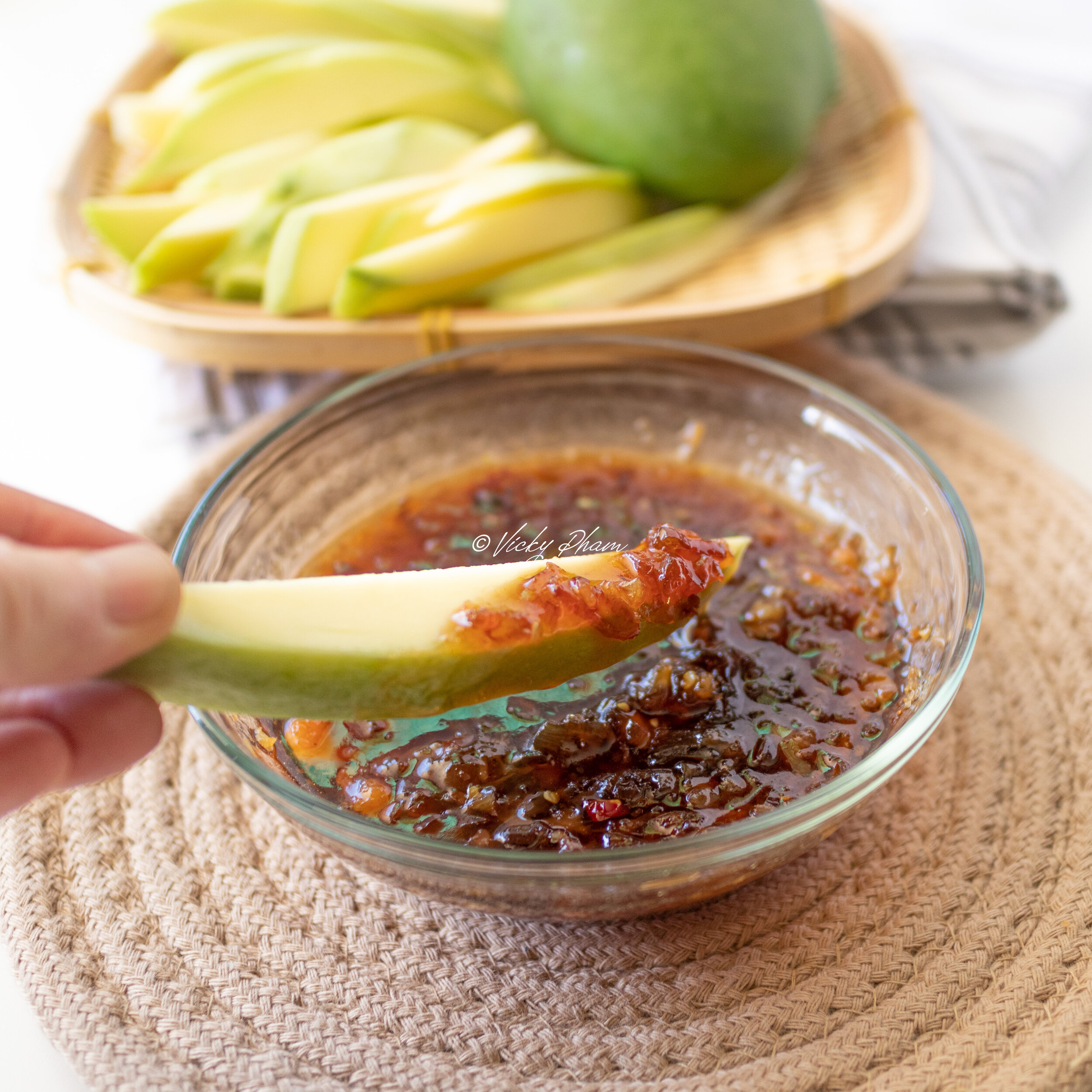 Vietnamese Green Mango Sweet & Savory Dipping Sauce (Nước Mắm Chấm Xoài
