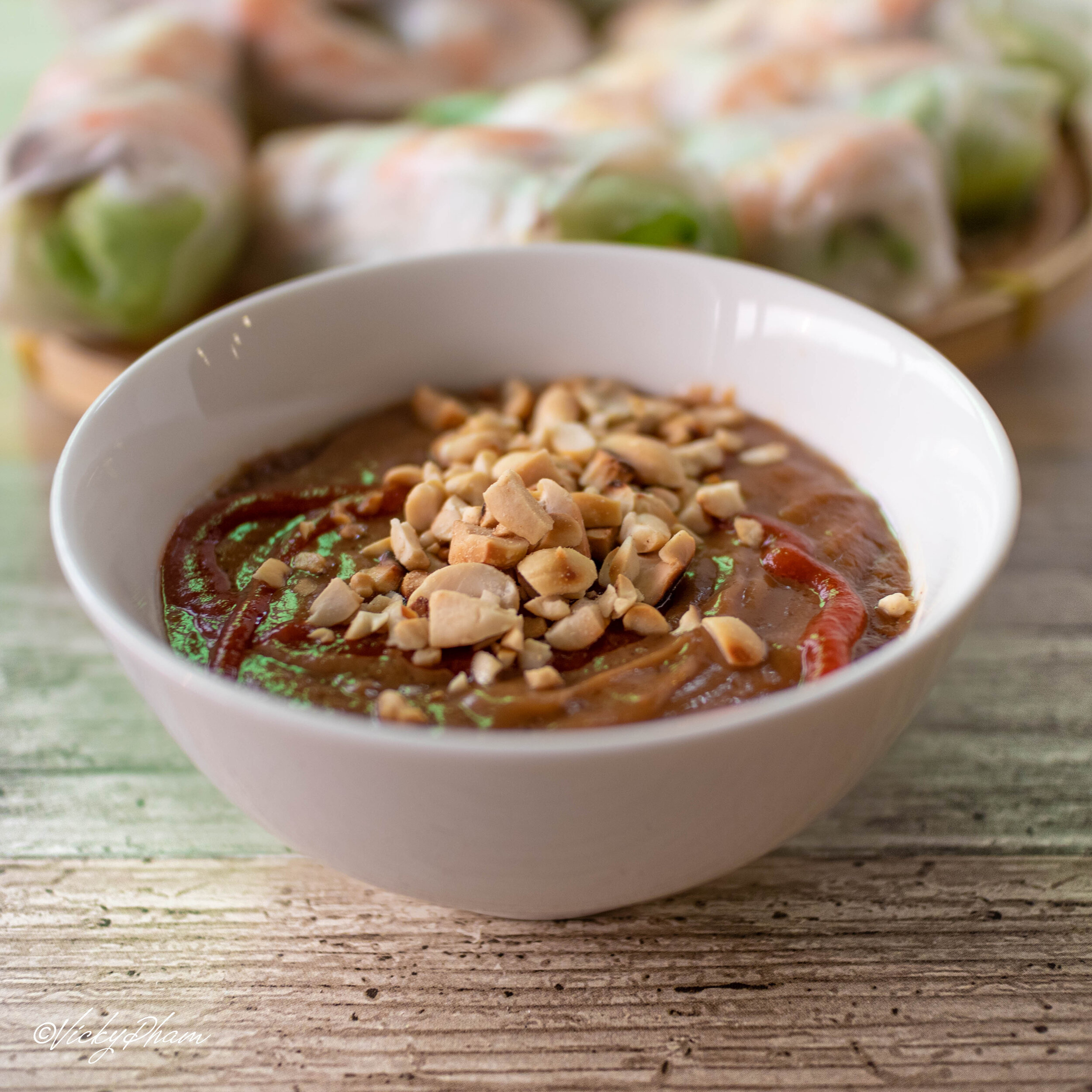 Vietnamese Peanut Dipping Sauce for Fresh Spring Rolls / Summer Rolls  Tương Chấm Gỏi Cuốn