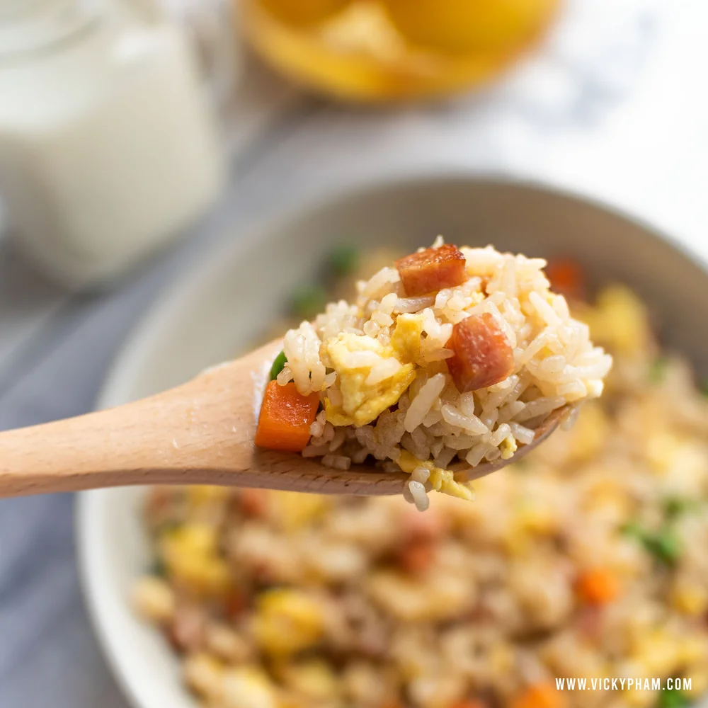 Spam Fried Rice with Oyster Sauce (Cơm Chiên Spam Dầu Hào) — Vicky Pham