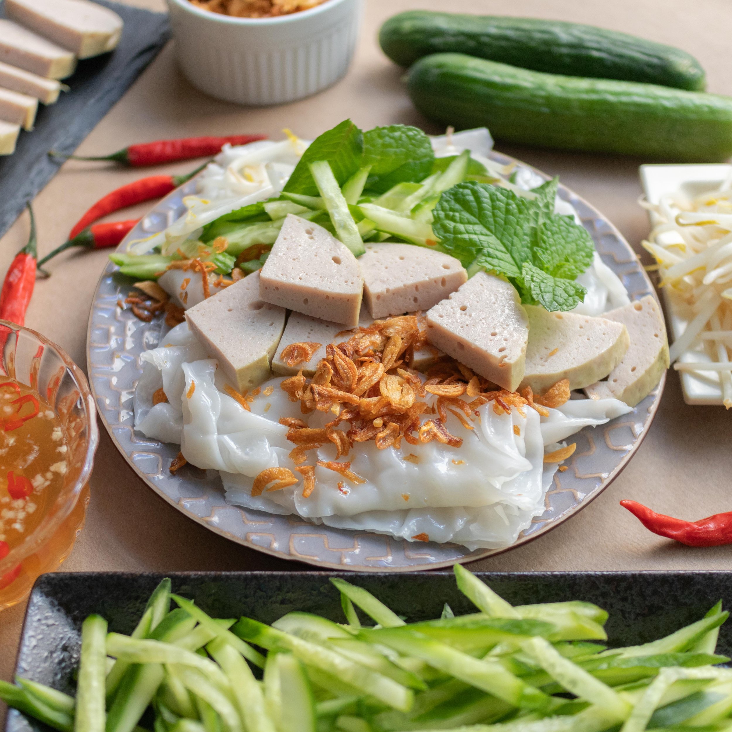 Vietnamese Steamed Rice Noodle Sheets/Rolls (Bánh Ướt)