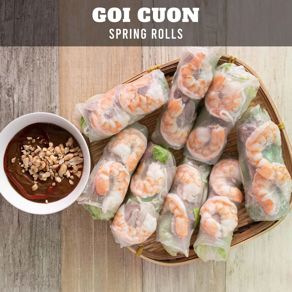 Vietnamese Spring Rolls with Pork & Shrimp (Goi Cuon Tom Thit)