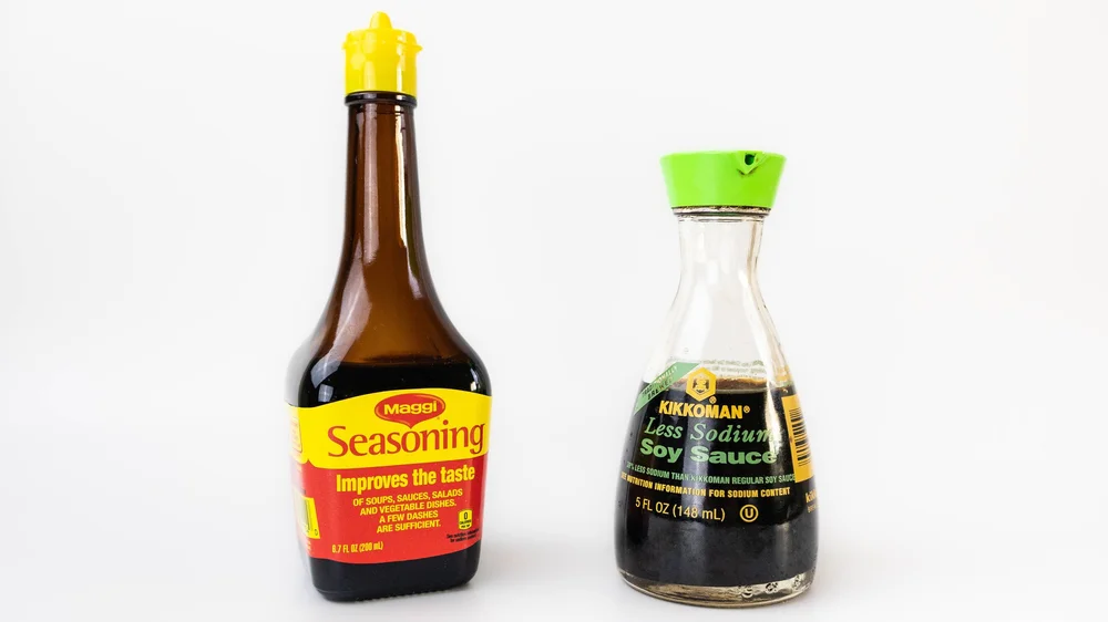 Maggi seasoning sauce and soy sauce