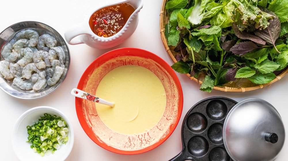 How to Make Banh Khot (Vietnamese Sizzling Mini Savory Pancakes).