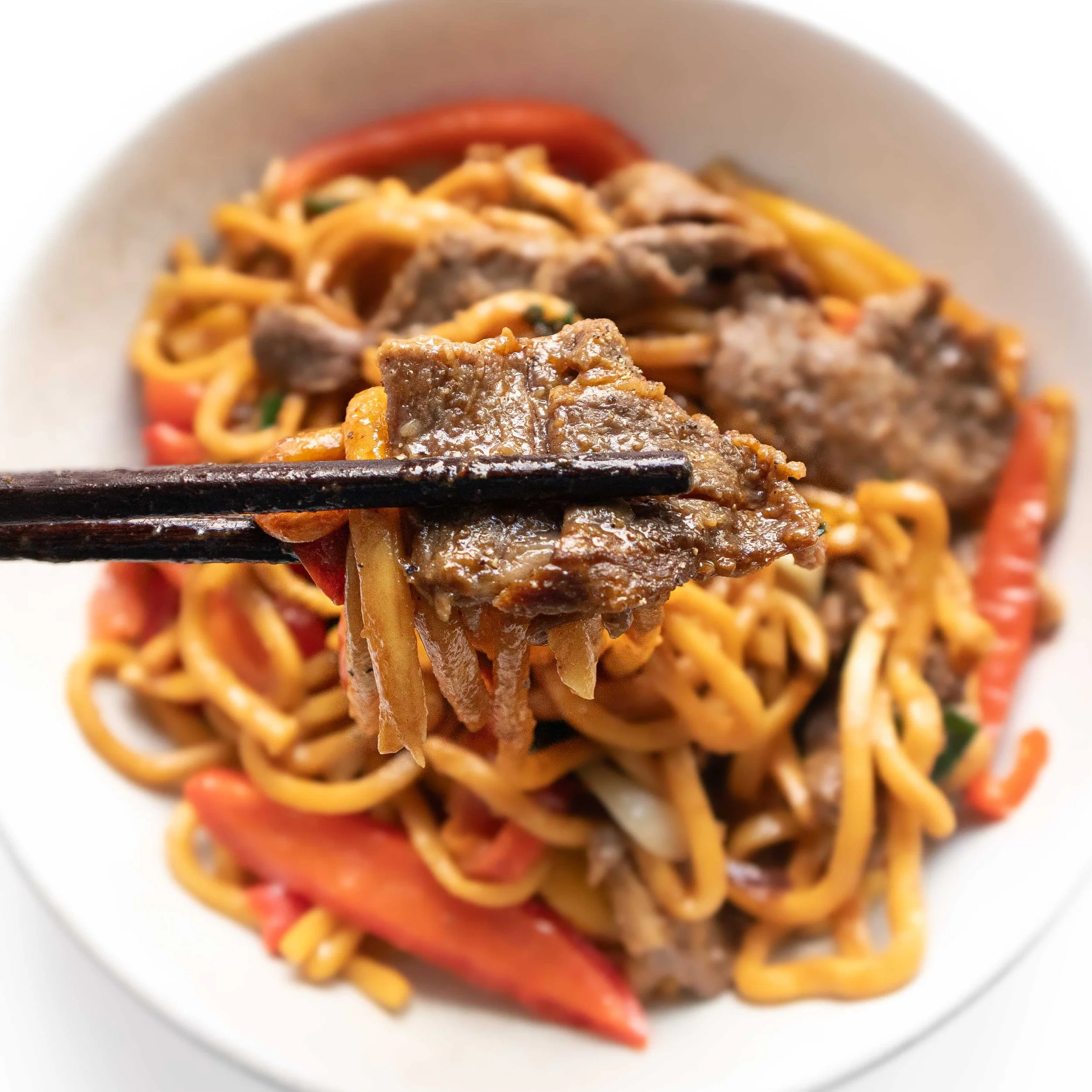 Black Pepper Beef with Noodles and Vegetables Stir Fry — Vicky Pham