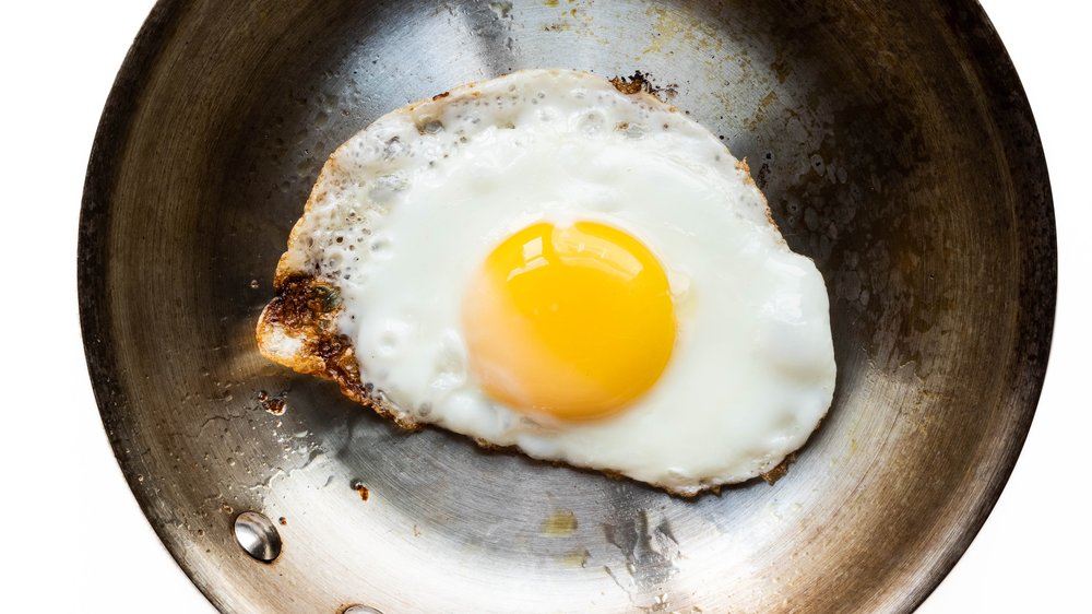 Sunny-side-up or over-easy fried egg