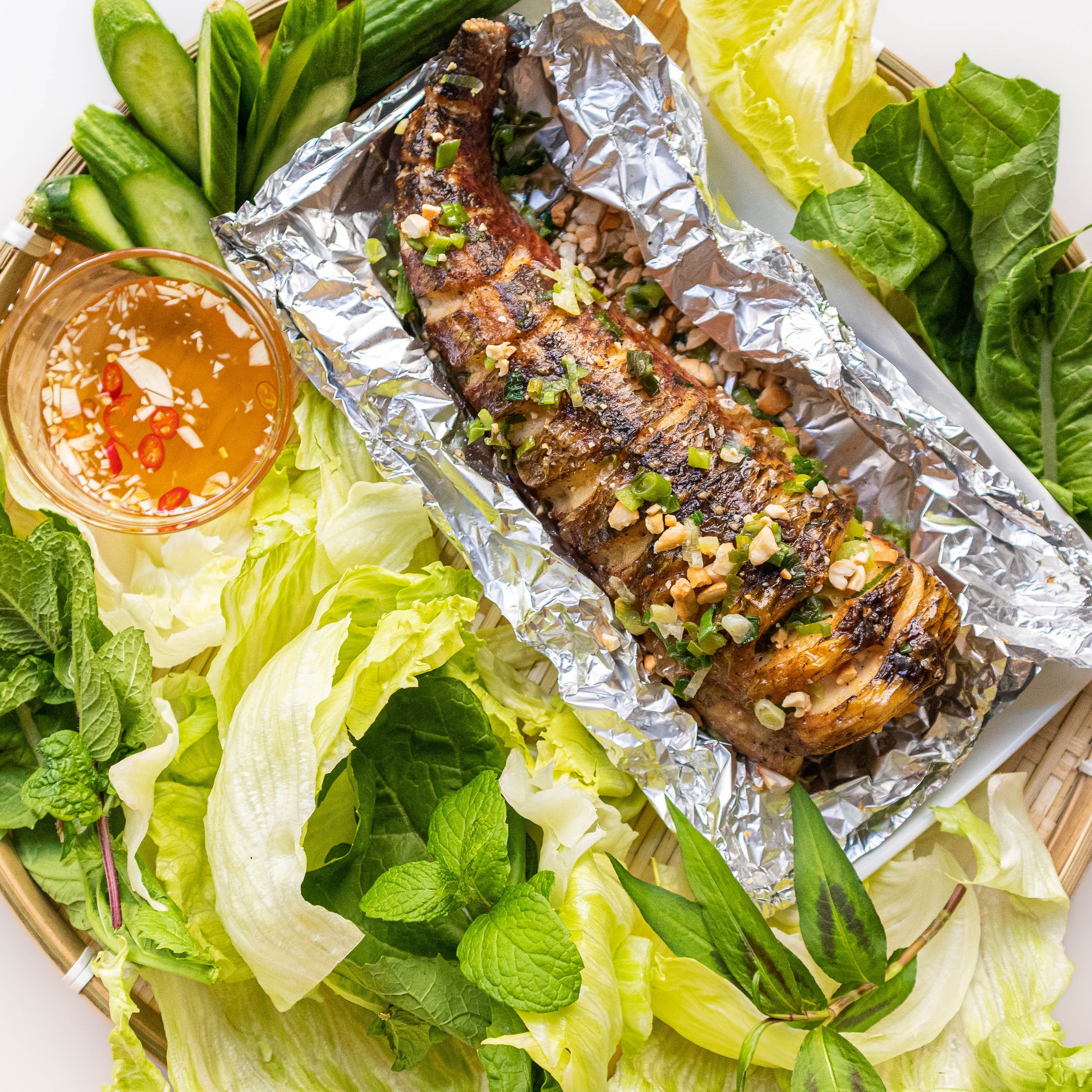 Vietnamese Grilled or Baked Snakehead Fish (Ca Loc Nuong) — Vicky Pham