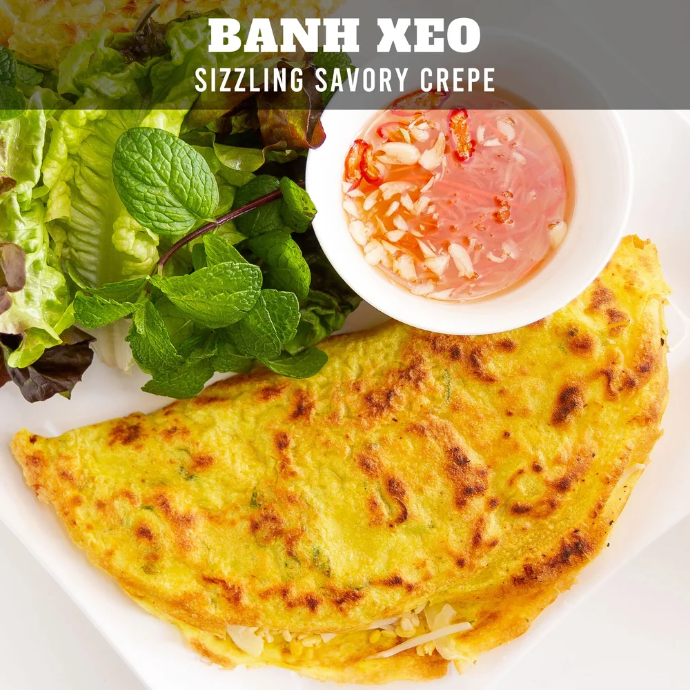 Vietnamese Savory Sizzling Crepe (Banh Xeo)