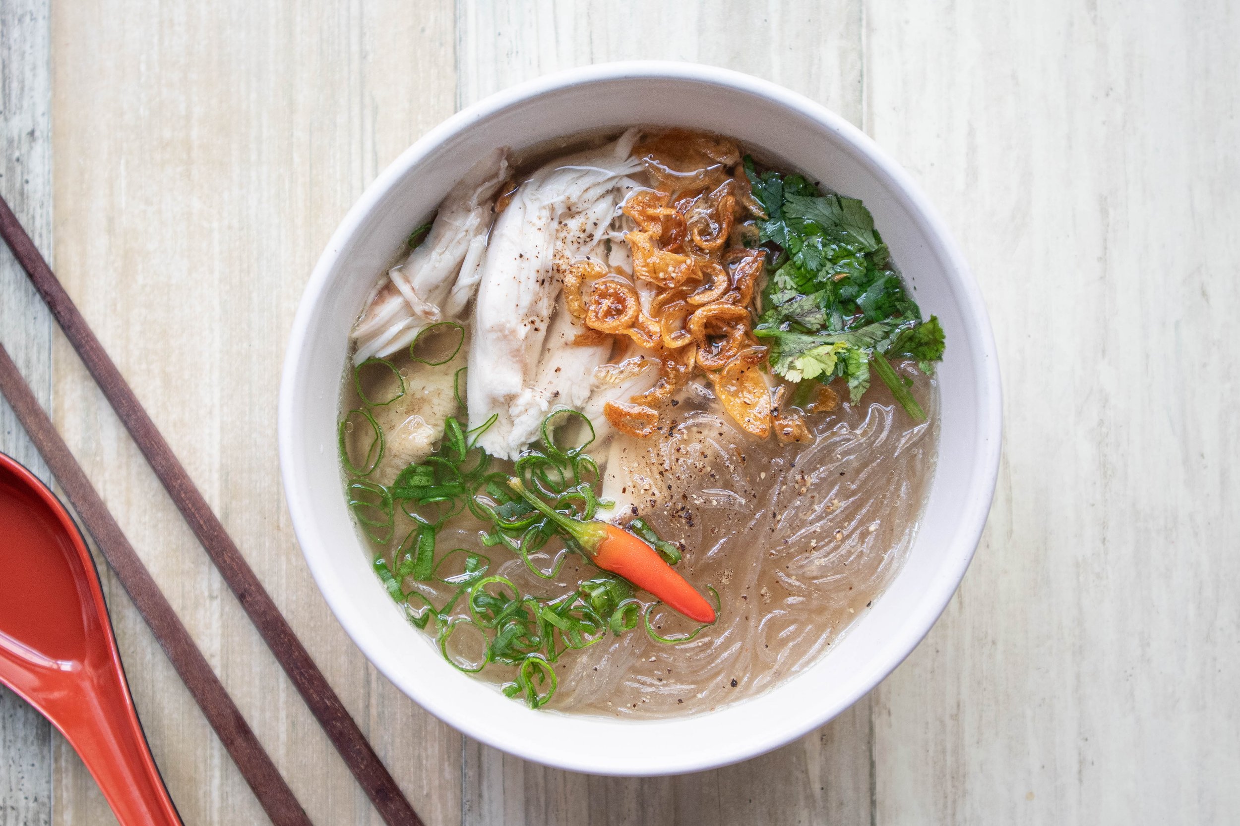 Vietnamese Chicken Soup with Glass Noodles (Mien Ga) — Vicky Pham