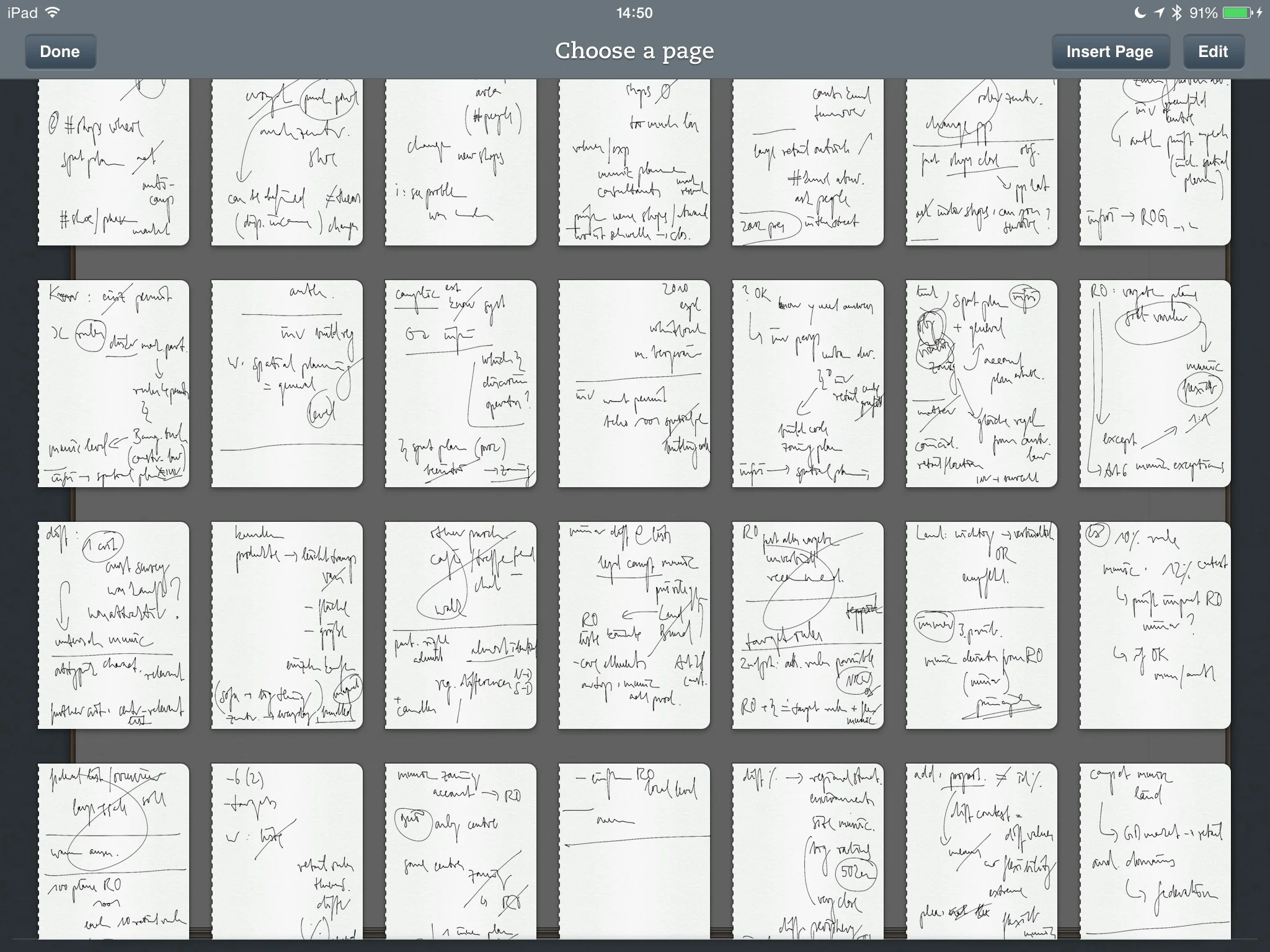 The result of the pen-and-paper incident in the Penultimate app.