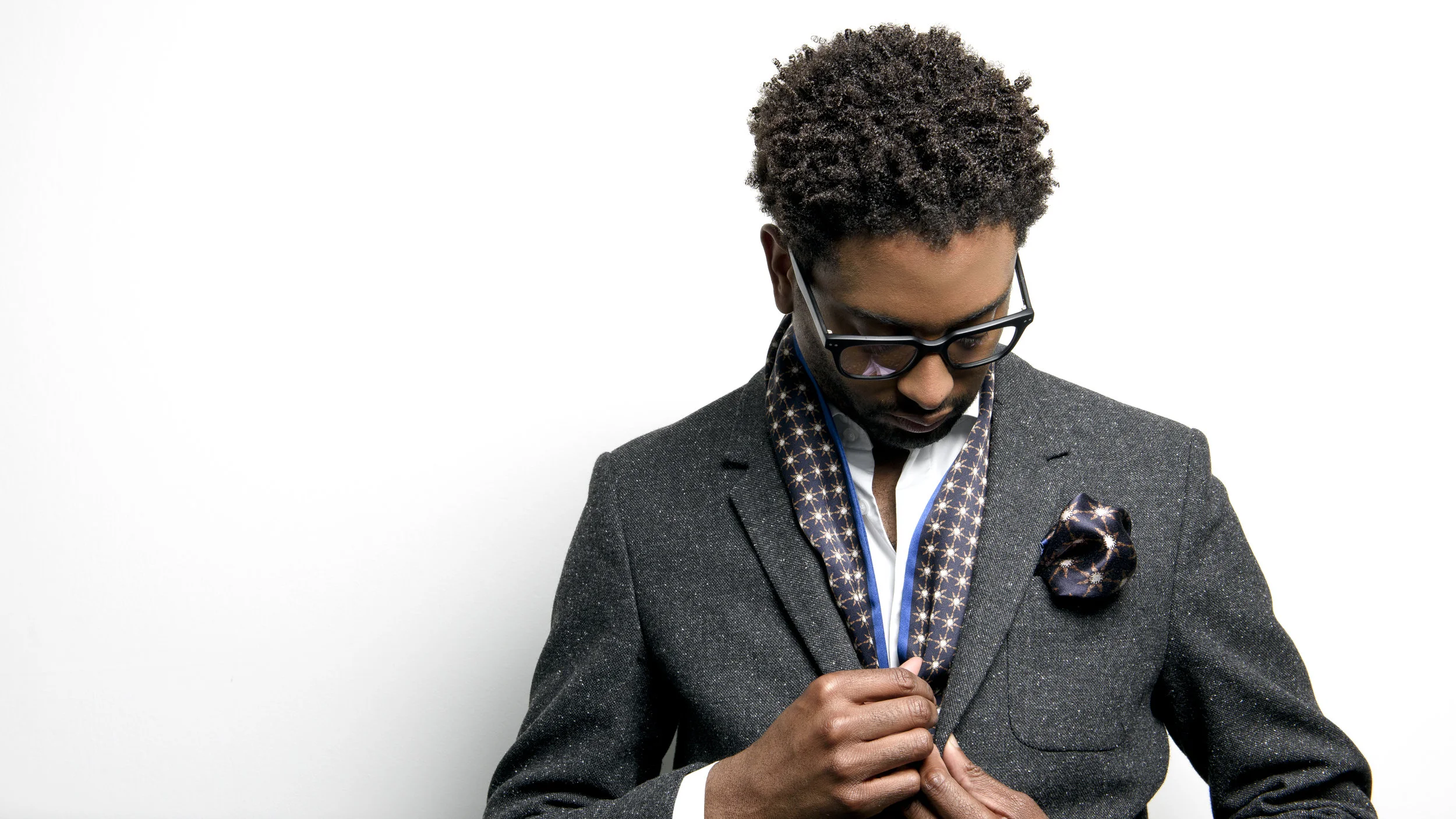 Fidelio Star Midnight Men's Pocket Square