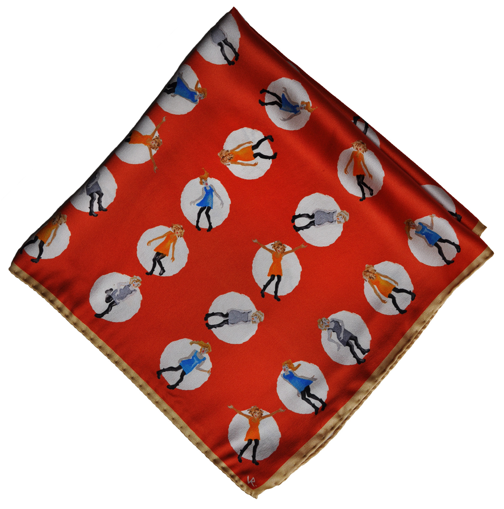 'Rock Girl' Tiny Square in Red