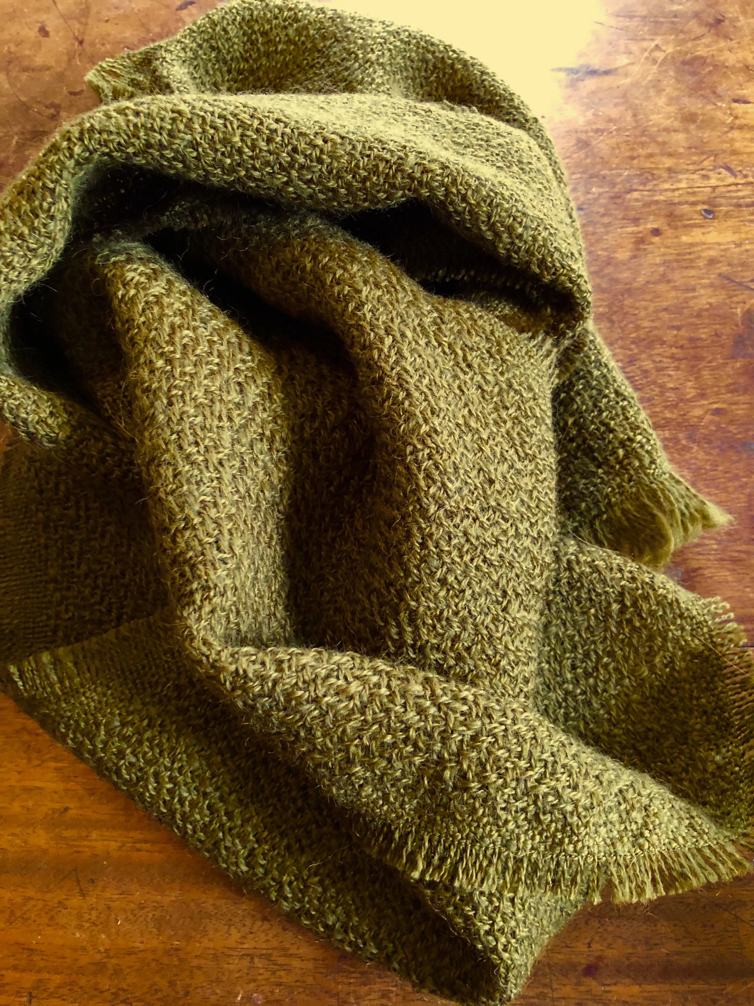 Sheepswarmth Scarves-CORNFLOWER, MOSS, LICHEN & DARK FERN