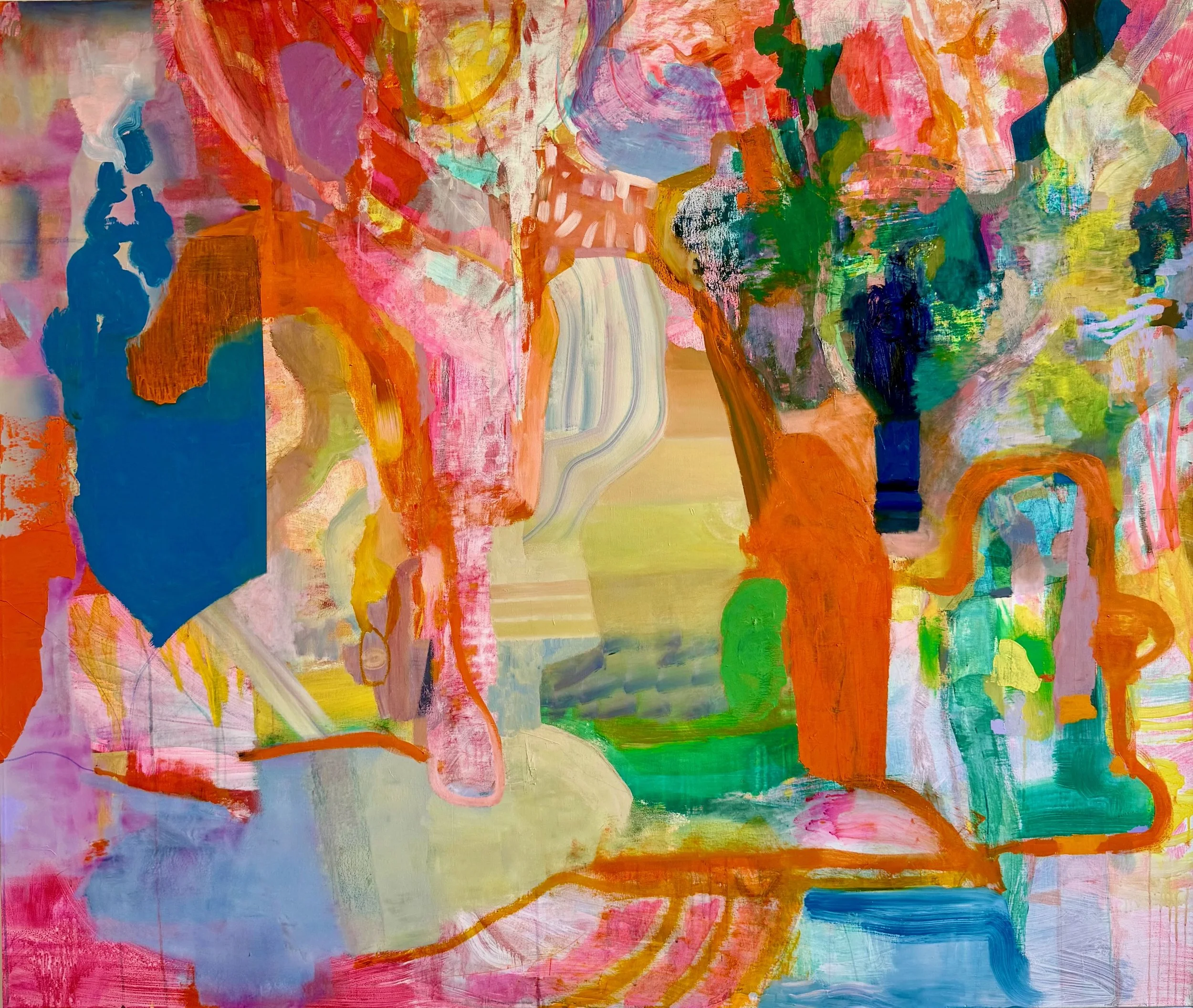 SUMMEREYES, oil on canvas, 68" x 72"
