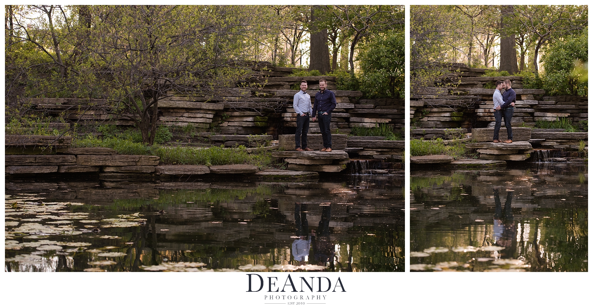 Lily Pond Engagement Same Sex Couple