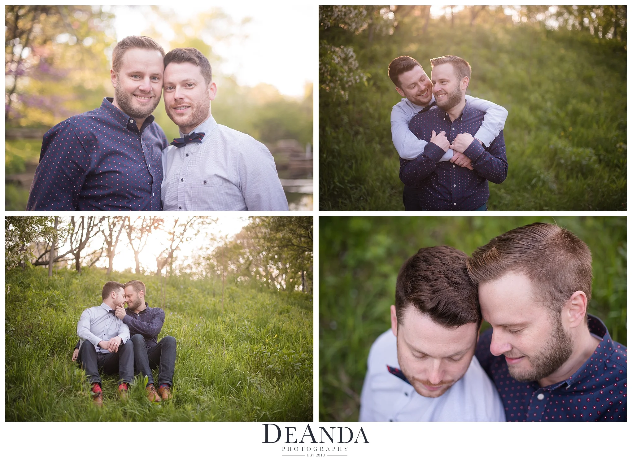 Lily Pond Engagement Same Sex Couple