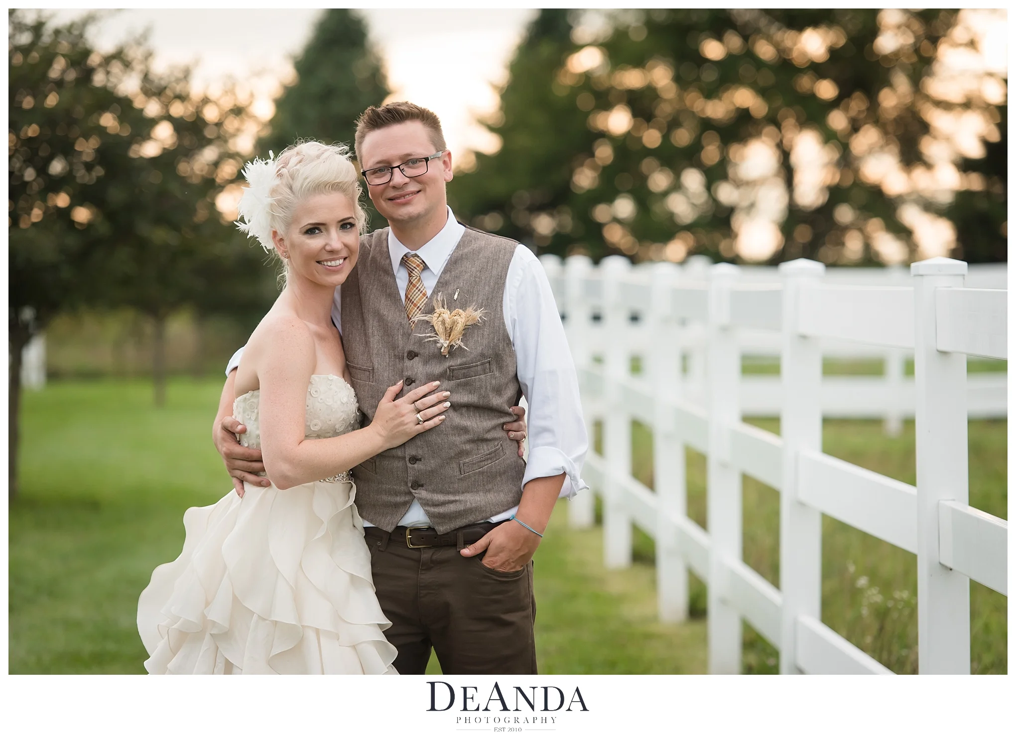Wedding Couple on Farm