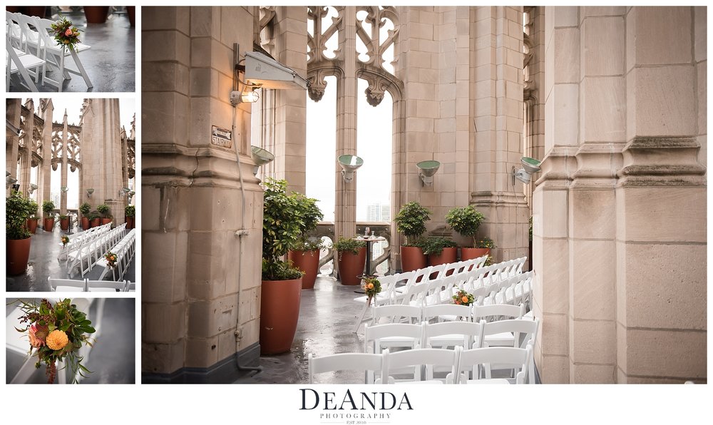 the crown at the tribune tower set up for wedding