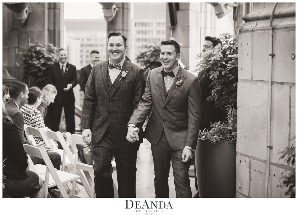 wedding ceremony the crown at the tribune tower