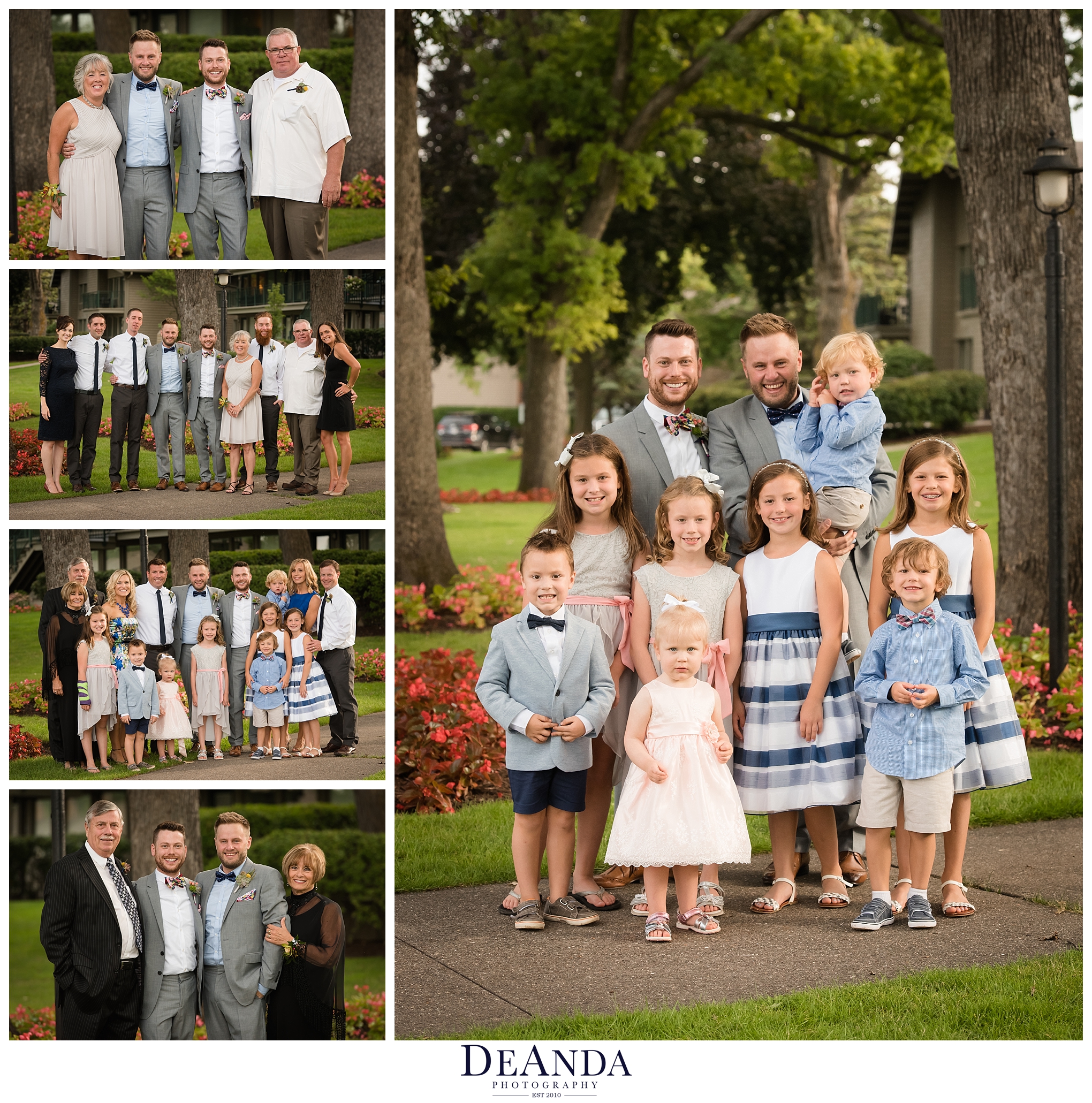 family formal photos at the abbey resort