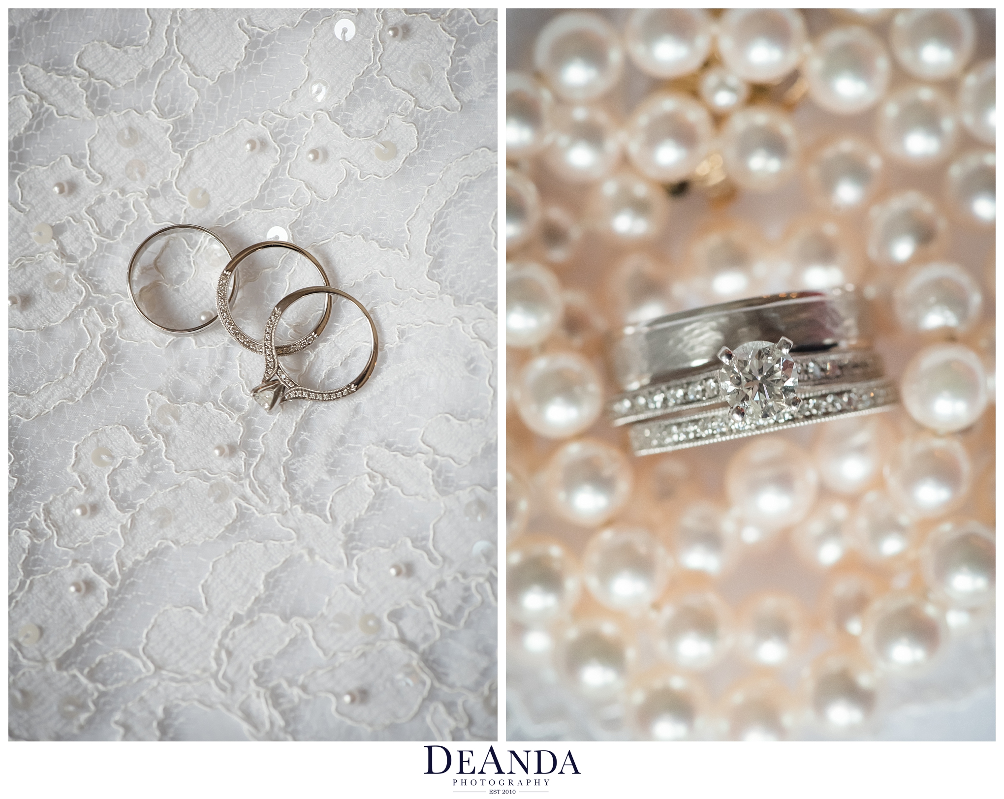 two brides wedding rings details