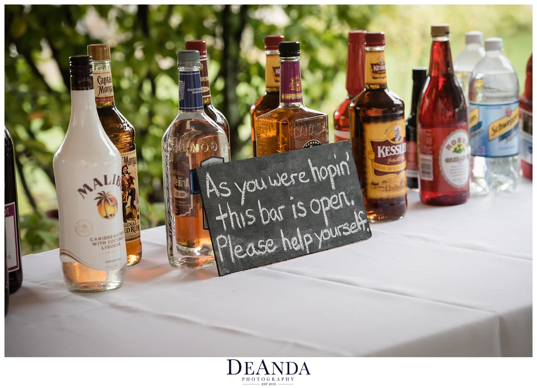 open bar sign