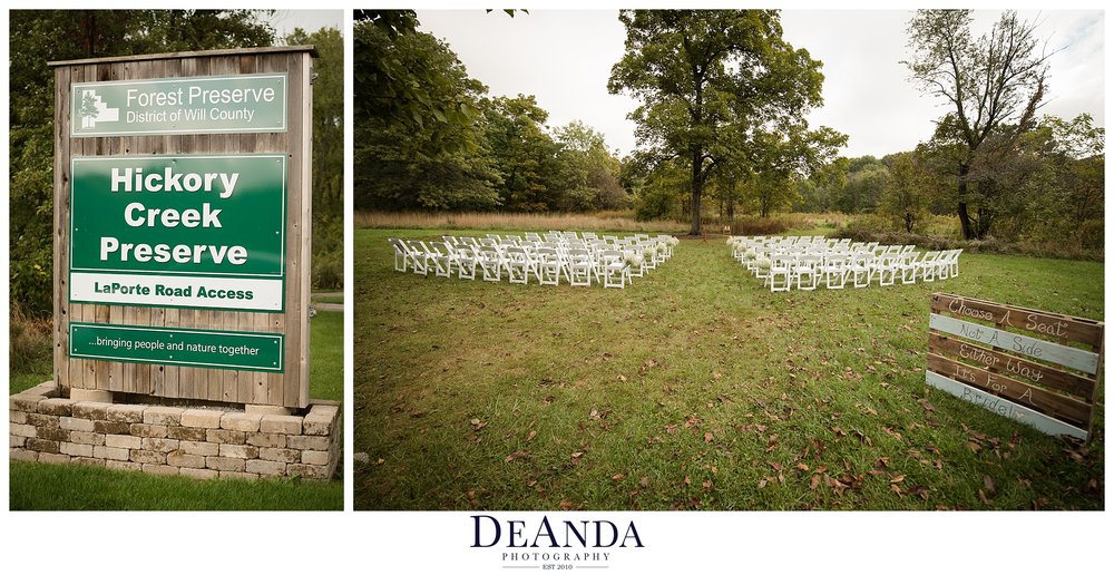 hickory creek forest preserve mokena wedding