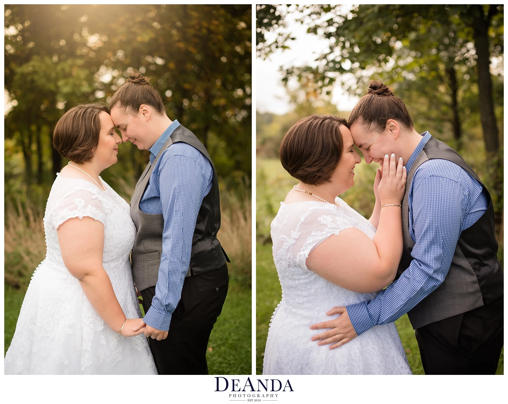 sweet photos of two brides together