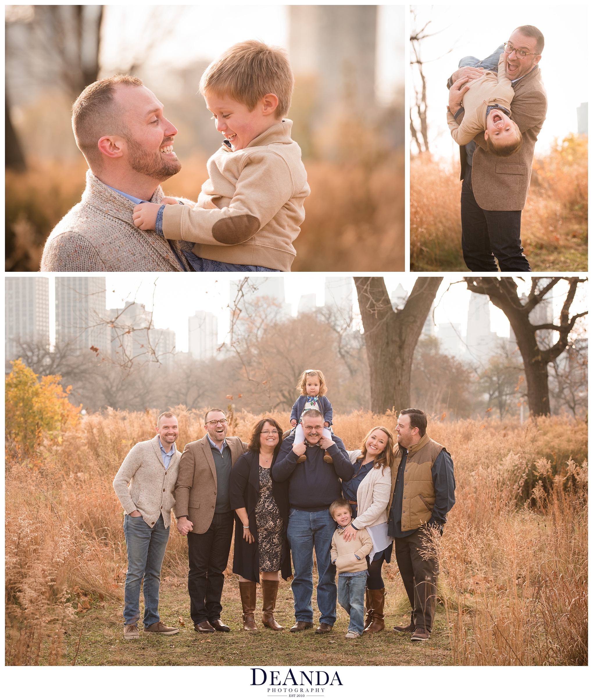 playing with their nephew and a family photo